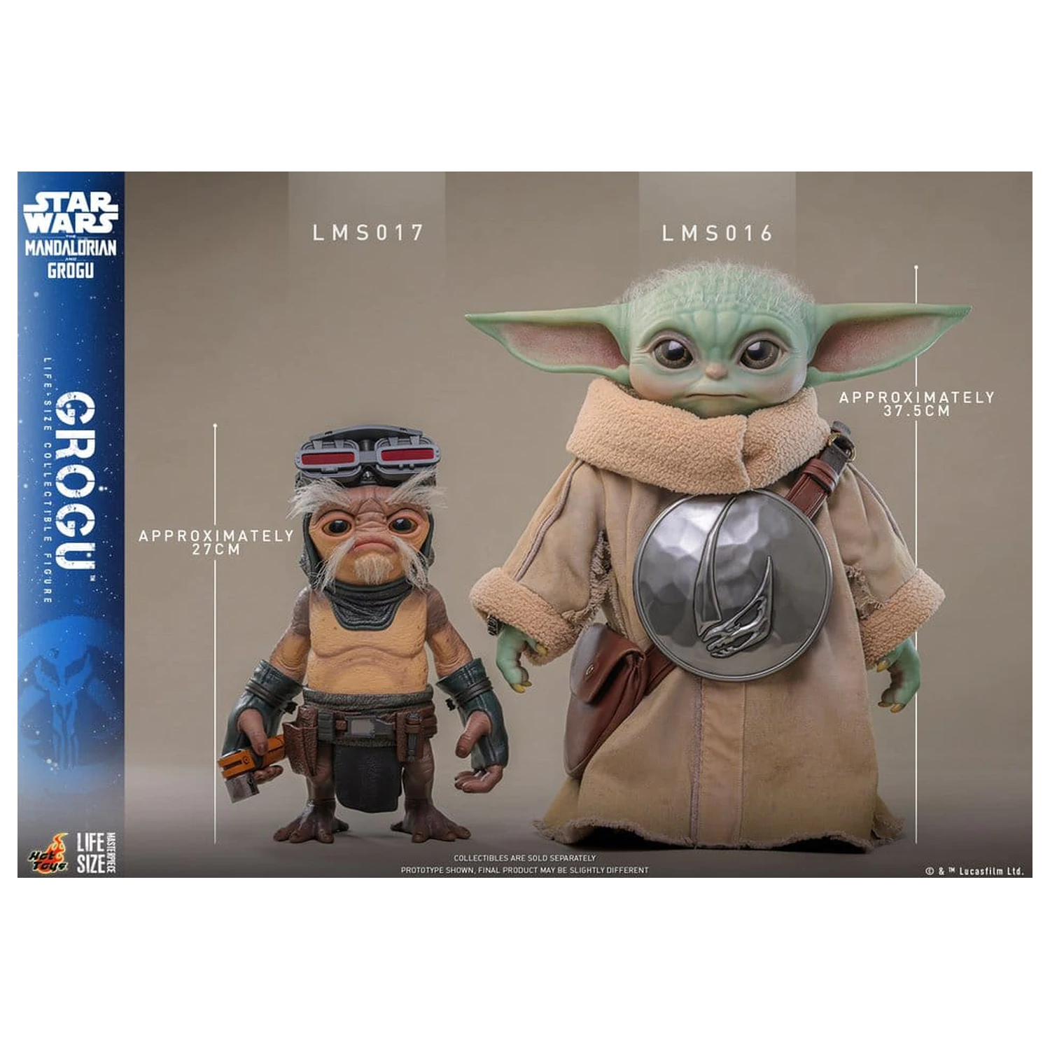 Star Wars: The Mandalorian & Grogu Figura naturalnej wielkości Grogu 38 cm zdjęcie produktu