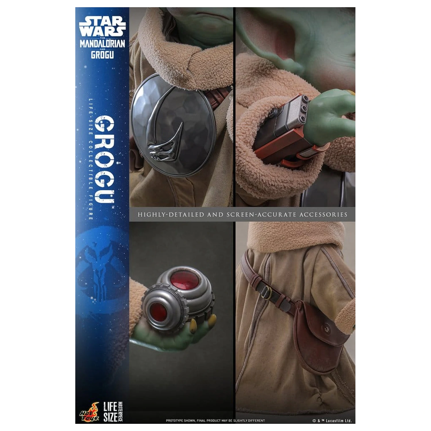 Star Wars: The Mandalorian & Grogu Figura naturalnej wielkości Grogu 38 cm zdjęcie produktu