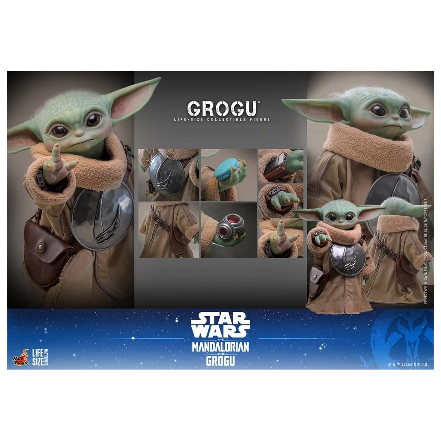 Star Wars: The Mandalorian & Grogu Figura naturalnej wielkości Grogu 38 cm zdjęcie produktu