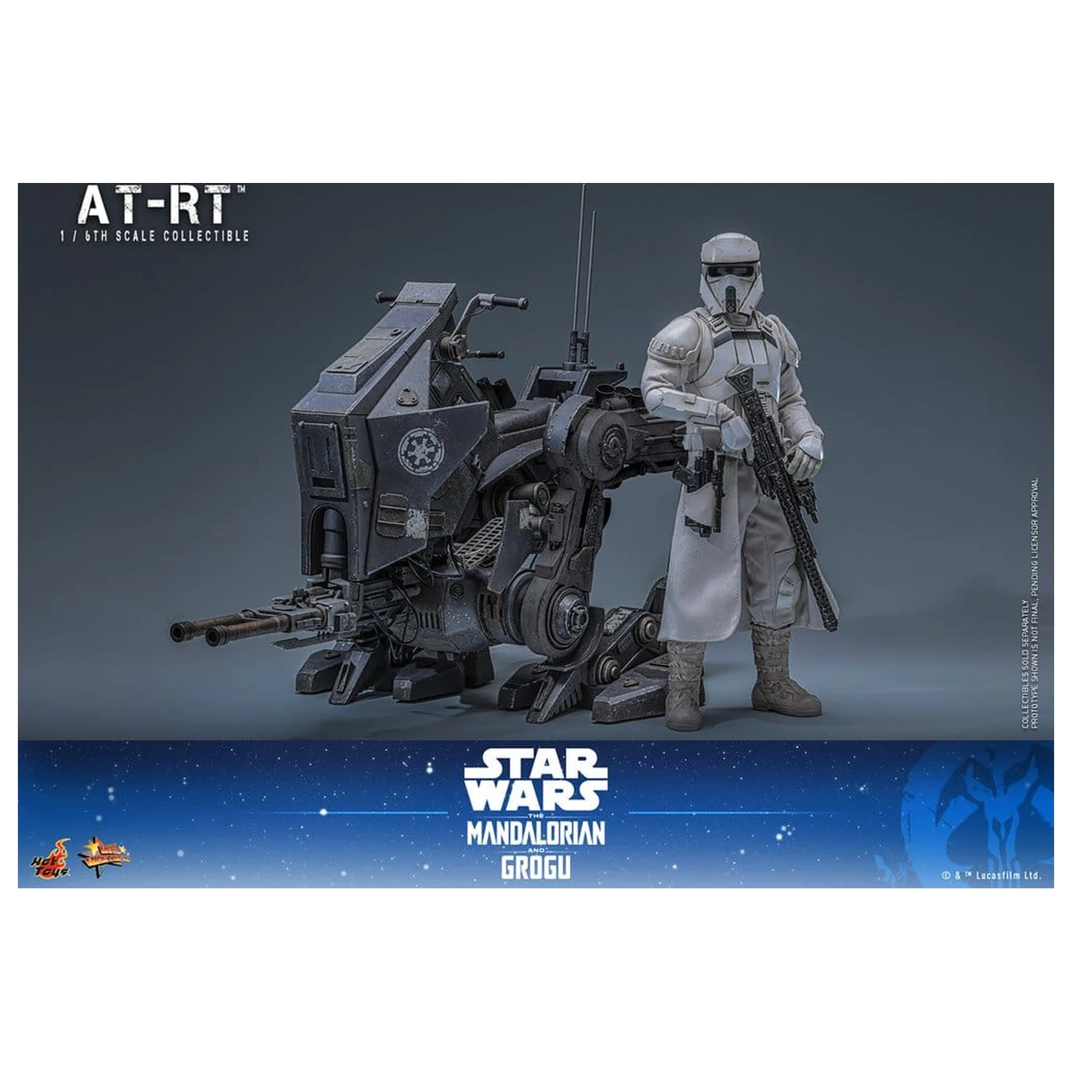 Star Wars: The Mandalorian & Grogu Movie Masterpiece Zestaw figurek 1/6 Imperial Remnant AT-RT Driver i AT-RT 60 cm zdjęcie produktu