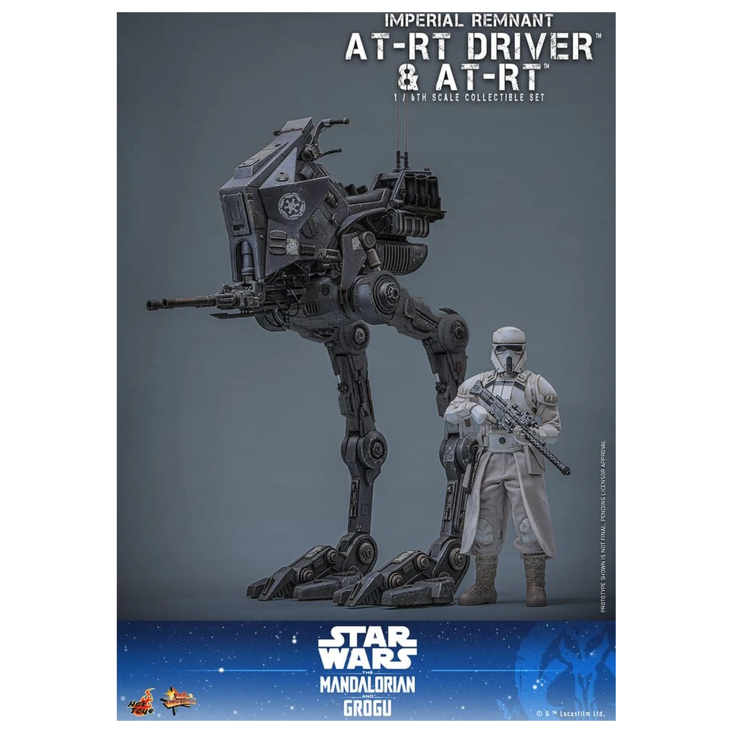 Star Wars: The Mandalorian & Grogu Movie Masterpiece Zestaw figurek 1/6 Imperial Remnant AT-RT Driver i AT-RT 60 cm zdjęcie produktu