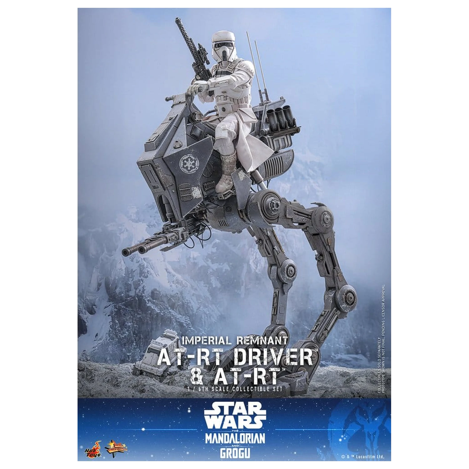 Star Wars: The Mandalorian & Grogu Movie Masterpiece Zestaw figurek 1/6 Imperial Remnant AT-RT Driver i AT-RT 60 cm zdjęcie produktu