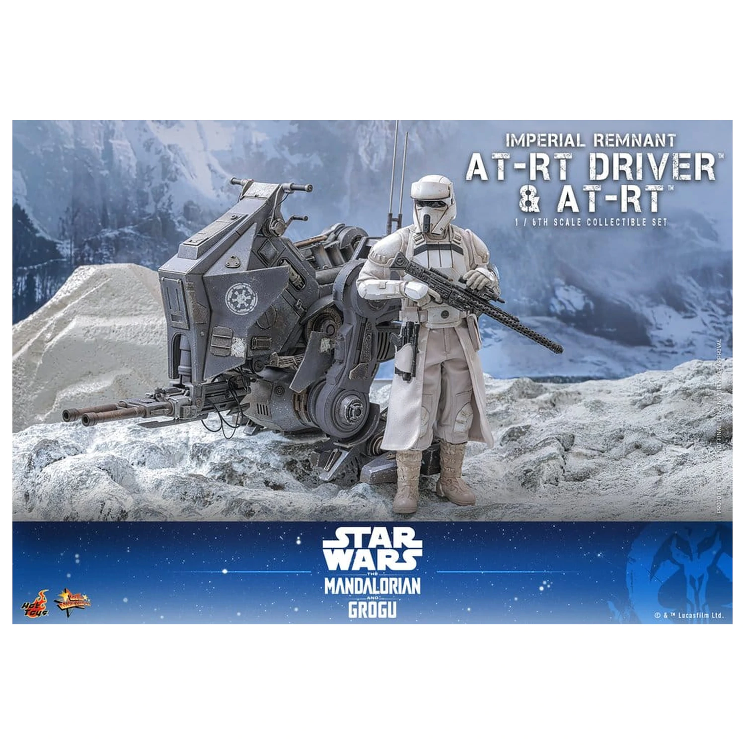 Star Wars: The Mandalorian & Grogu Movie Masterpiece Zestaw figurek 1/6 Imperial Remnant AT-RT Driver i AT-RT 60 cm zdjęcie produktu