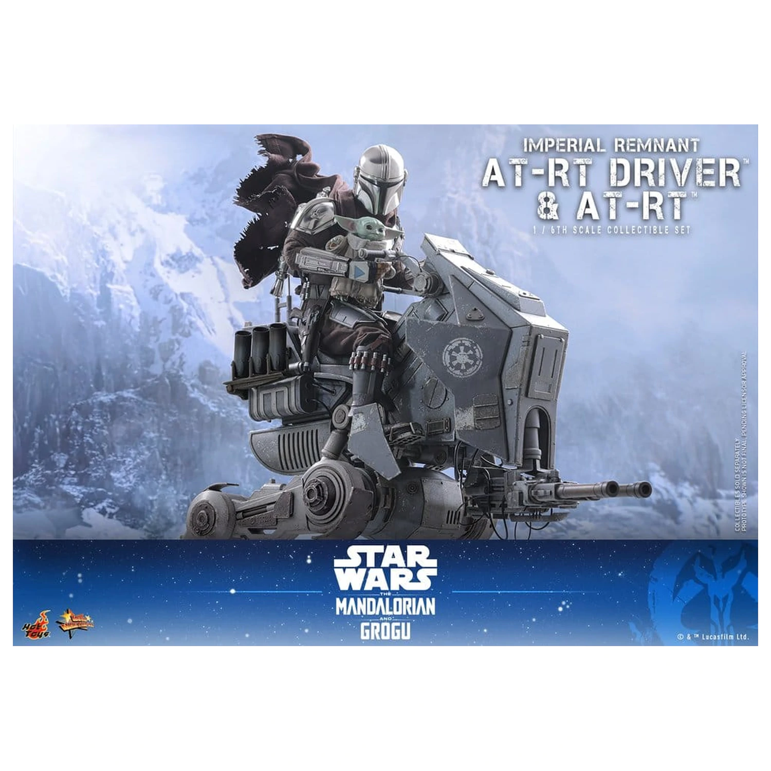 Star Wars: The Mandalorian & Grogu Movie Masterpiece Zestaw figurek 1/6 Imperial Remnant AT-RT Driver i AT-RT 60 cm zdjęcie produktu