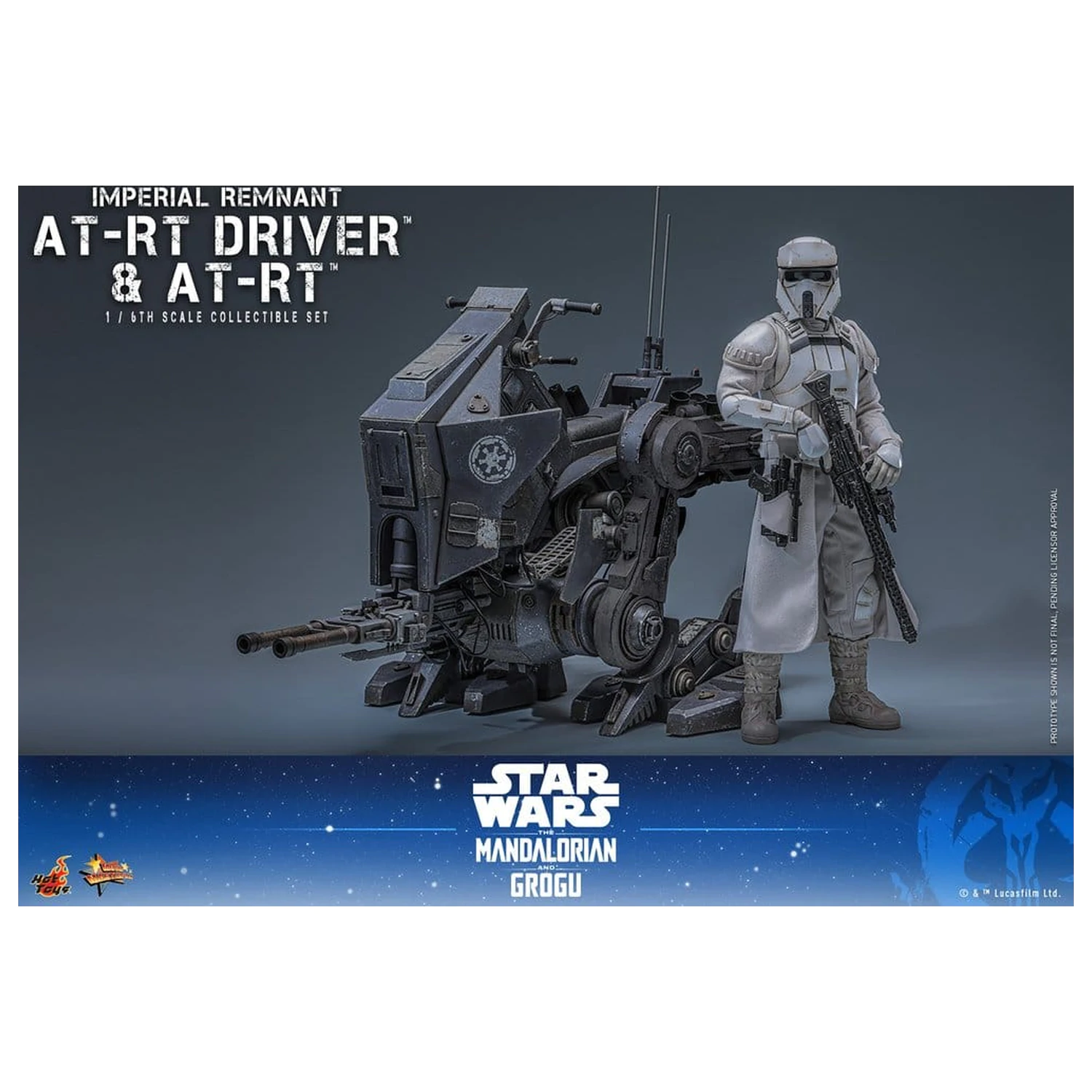 Star Wars: The Mandalorian & Grogu Movie Masterpiece Zestaw figurek 1/6 Imperial Remnant AT-RT Driver i AT-RT 60 cm zdjęcie produktu