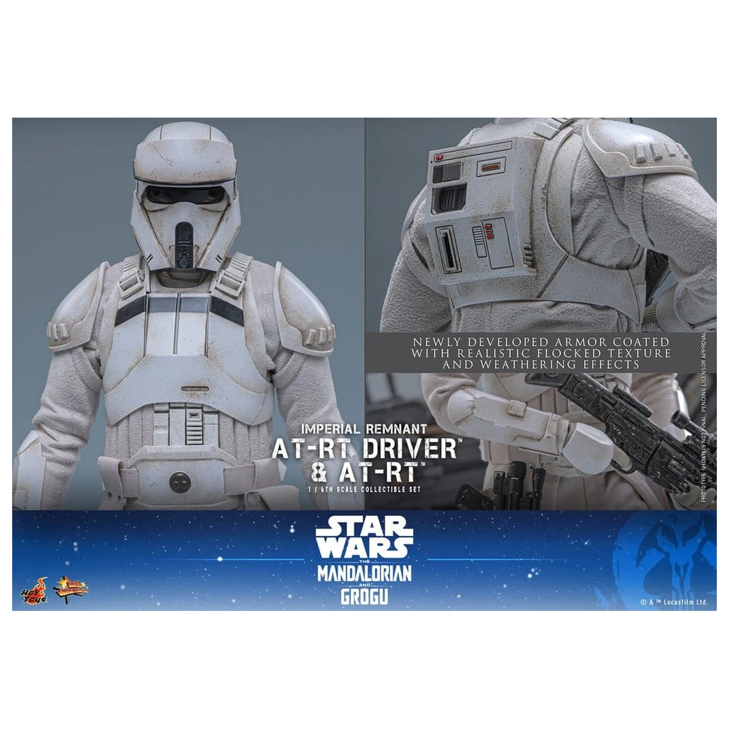 Star Wars: The Mandalorian & Grogu Movie Masterpiece Zestaw figurek 1/6 Imperial Remnant AT-RT Driver i AT-RT 60 cm zdjęcie produktu