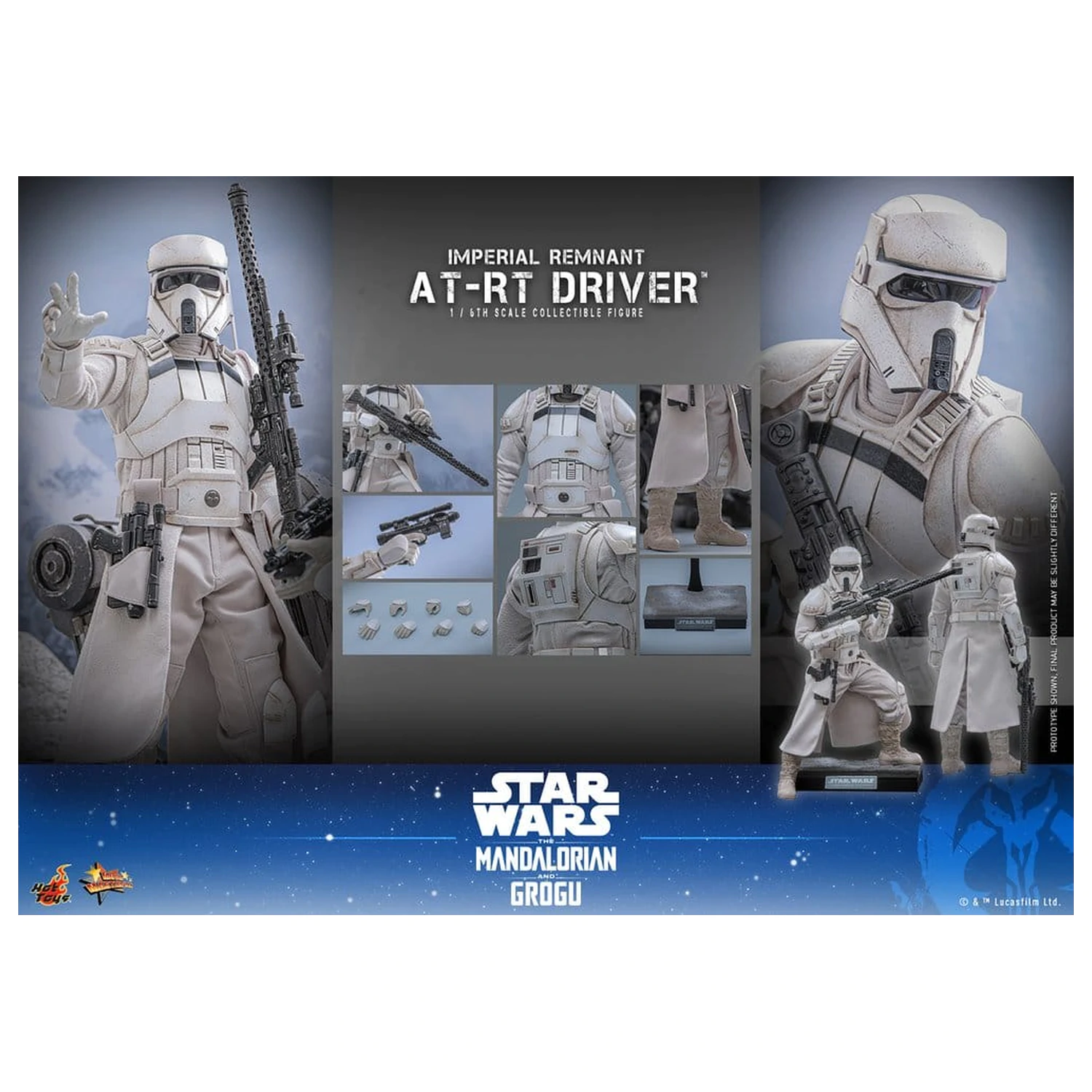 Star Wars: The Mandalorian & Grogu Movie Masterpiece Zestaw figurek 1/6 Imperial Remnant AT-RT Driver i AT-RT 60 cm zdjęcie produktu