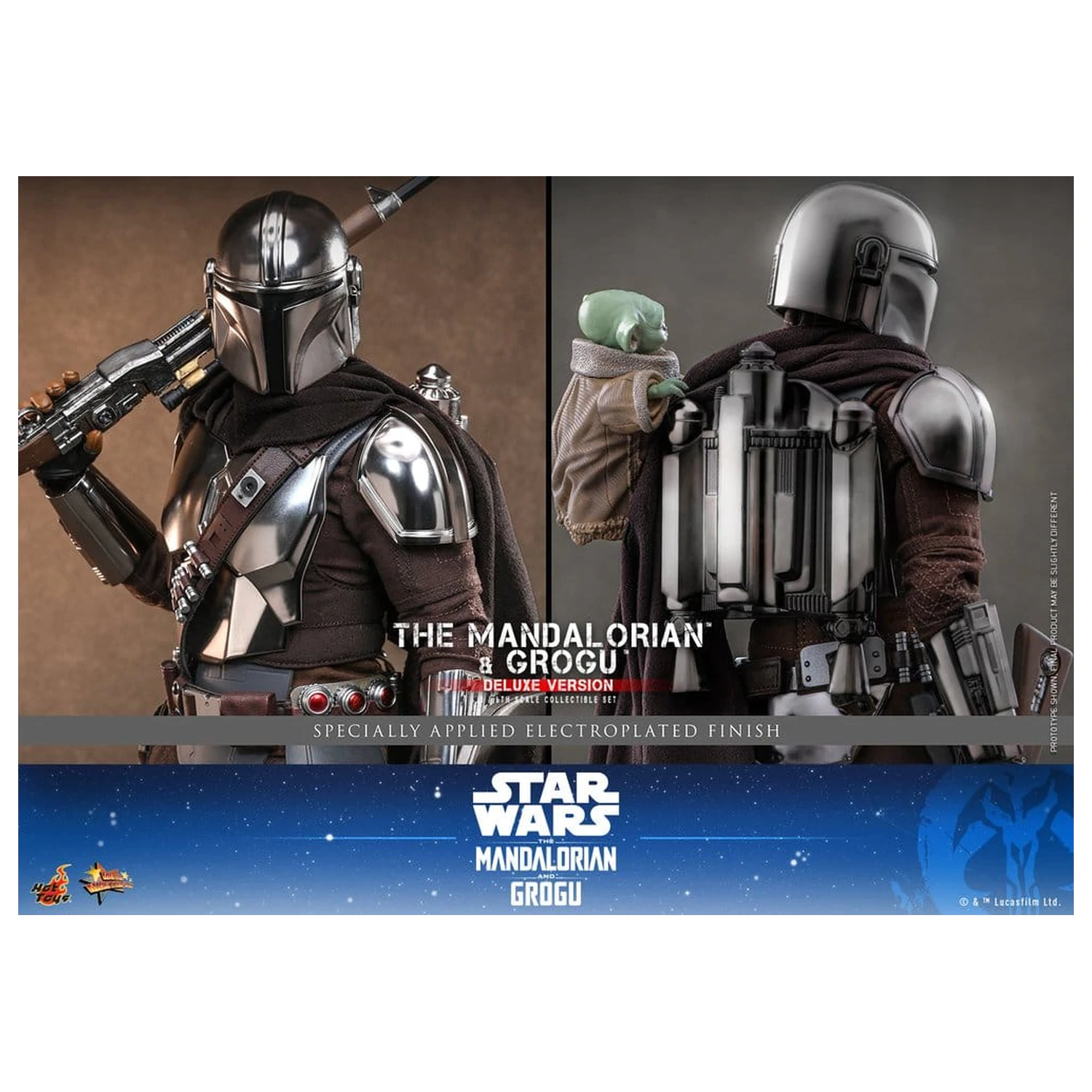Star Wars: The Mandalorian & Grogu Movie Masterpiece Figurka akcji 1/6 The Mandalorian i Grogu (Deluxe Version) 31 cm zdjęcie produktu