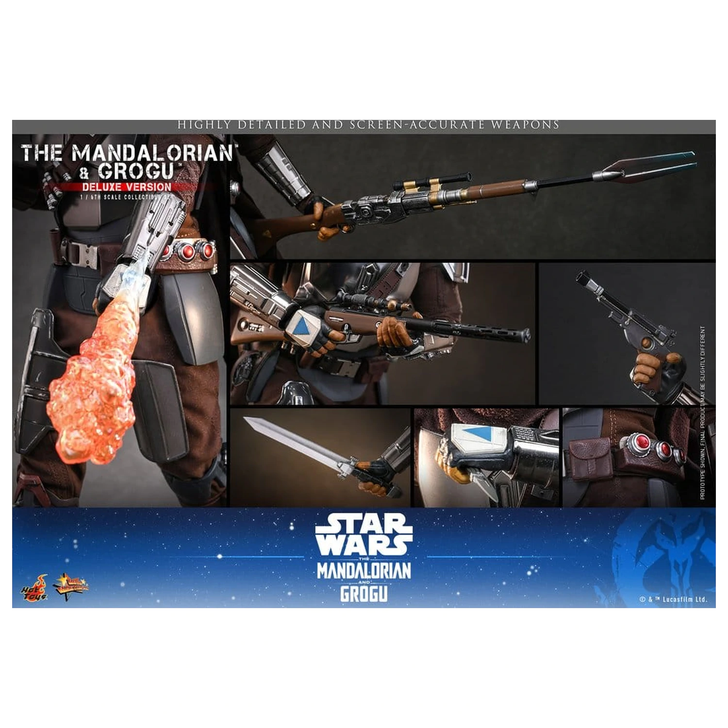 Star Wars: The Mandalorian & Grogu Movie Masterpiece Figurka akcji 1/6 The Mandalorian i Grogu (Deluxe Version) 31 cm zdjęcie produktu