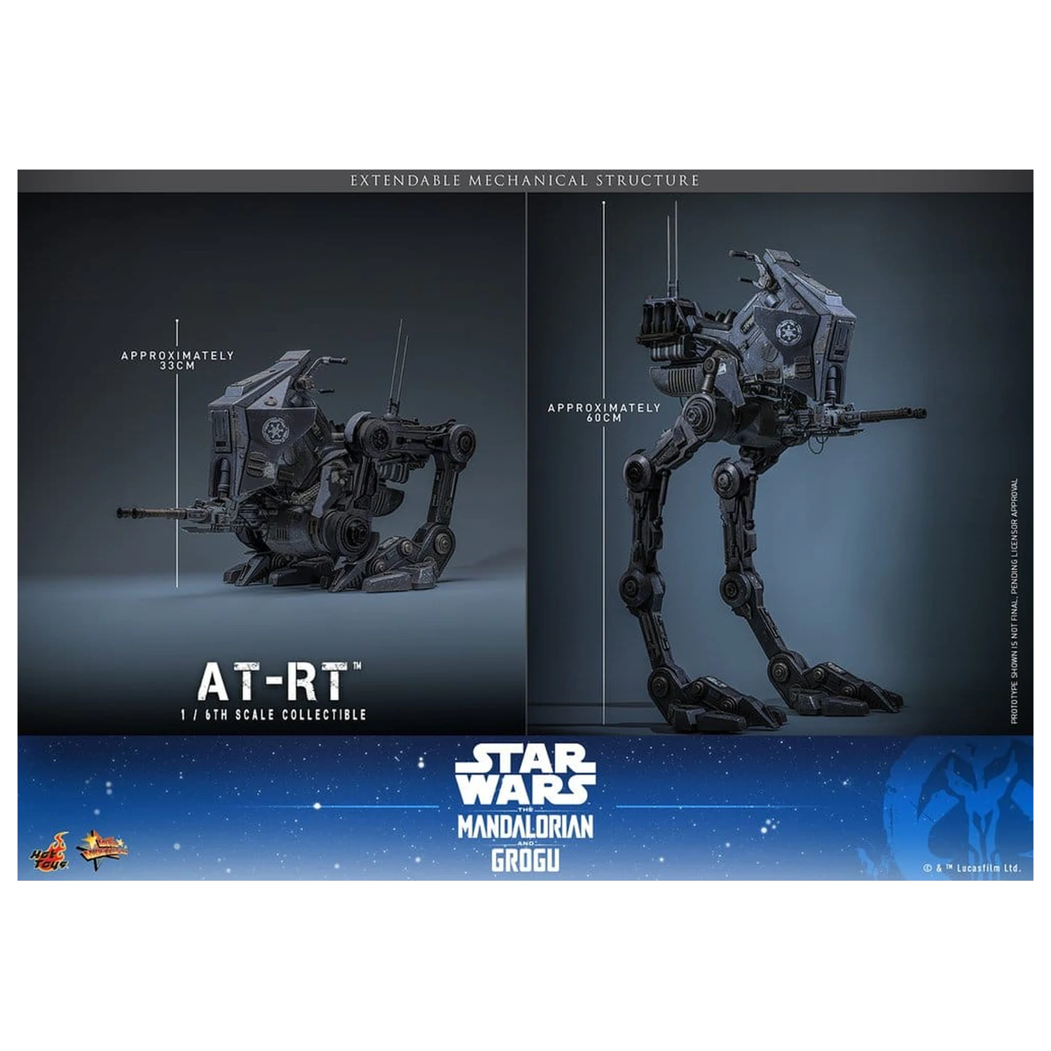 Star Wars: The Mandalorian & Grogu Movie Masterpiece Pojazd 1/6 AT-RT 60 cm zdjęcie produktu