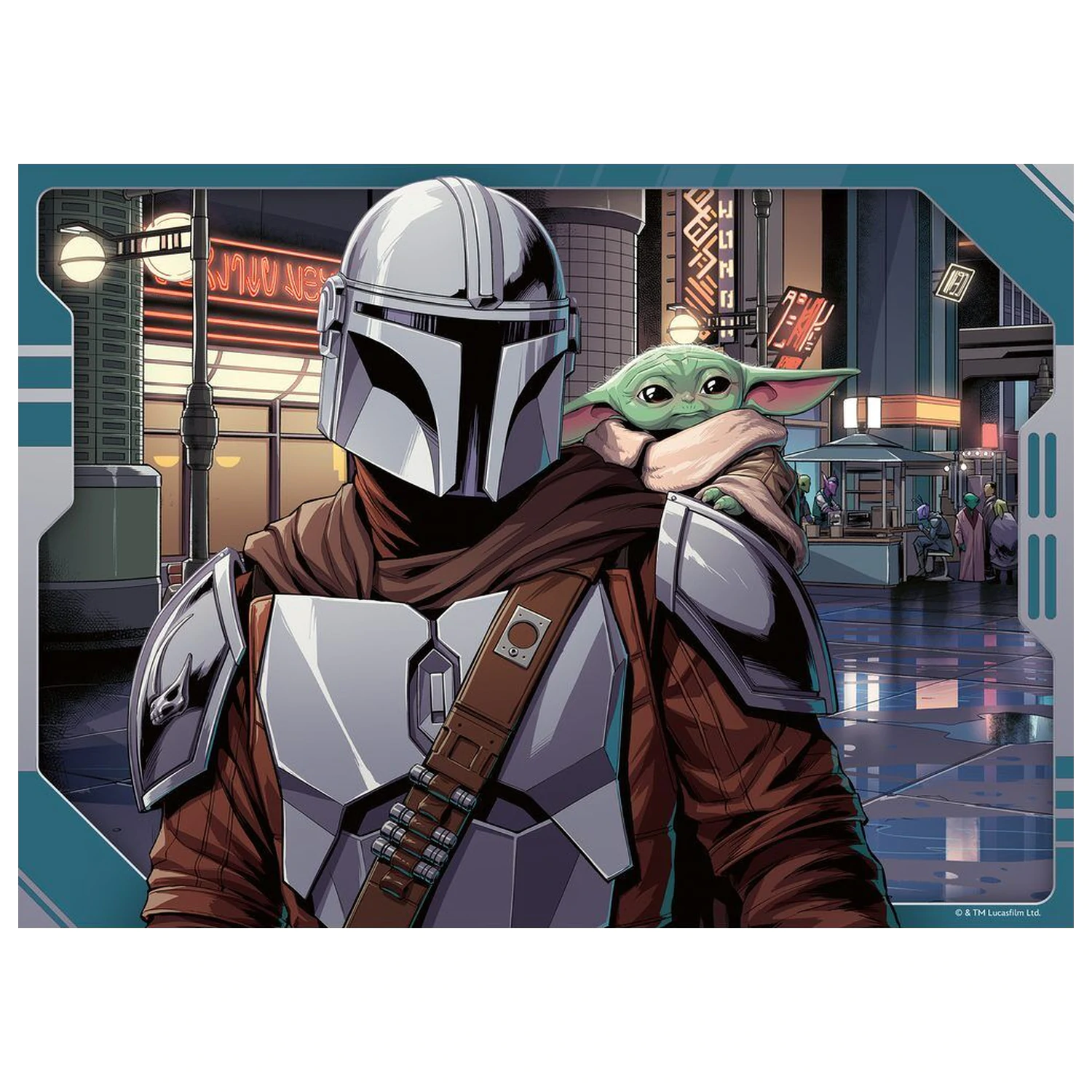Star Wars The Mandalorian & Grogu puzzle 4x100 szt. zdjęcie produktu