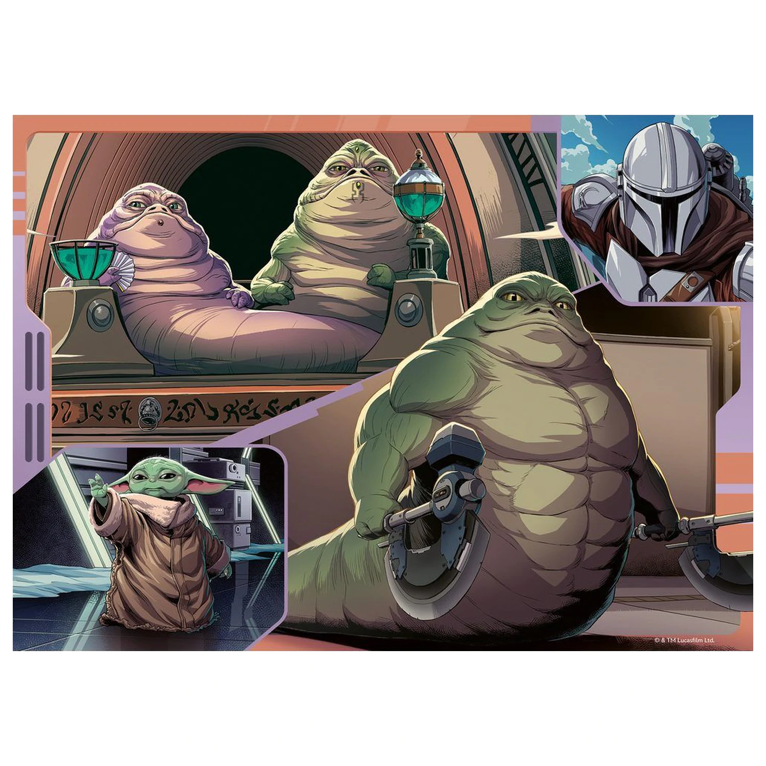 Star Wars The Mandalorian & Grogu puzzle 4x100 szt. zdjęcie produktu