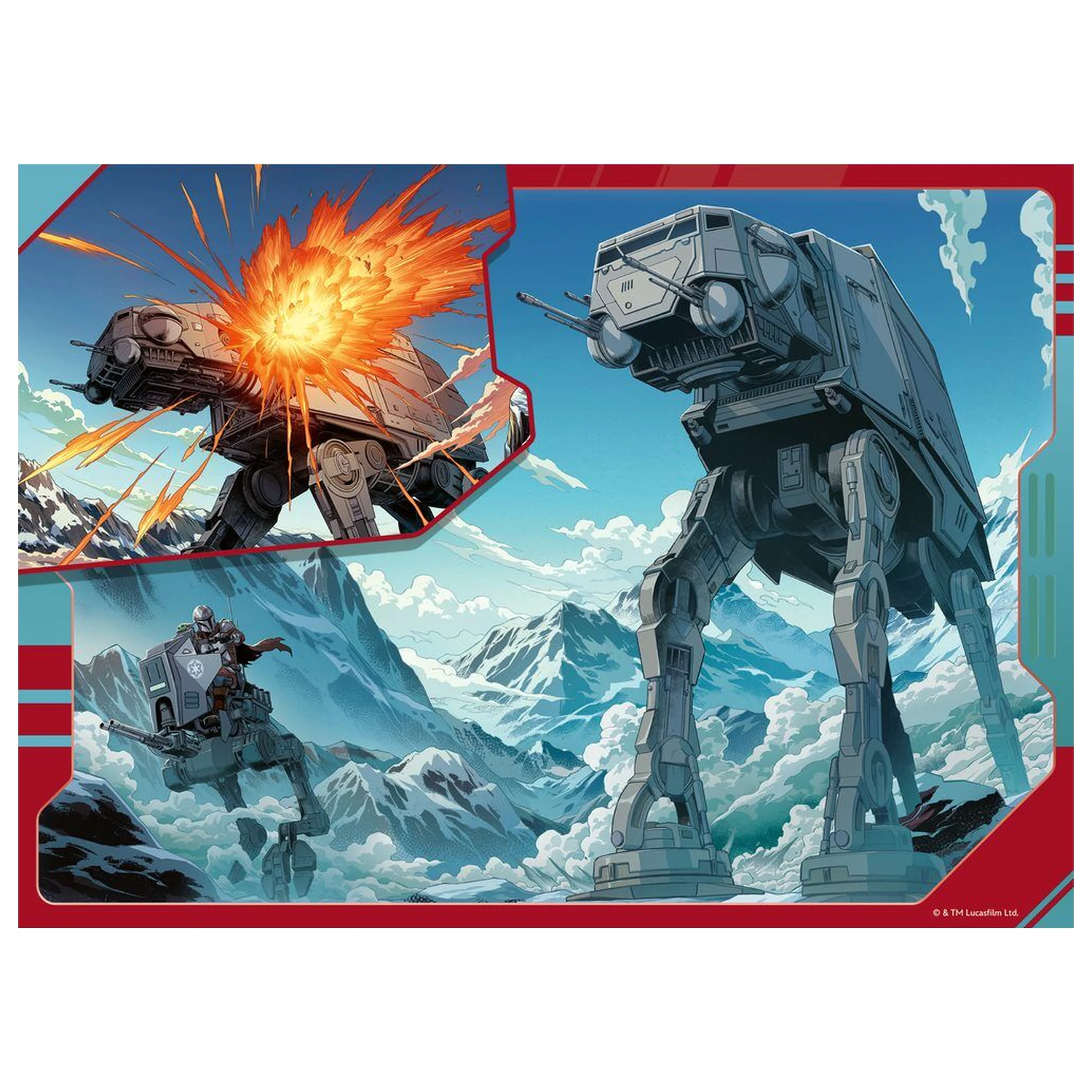 Star Wars The Mandalorian & Grogu puzzle 4x100 szt. zdjęcie produktu