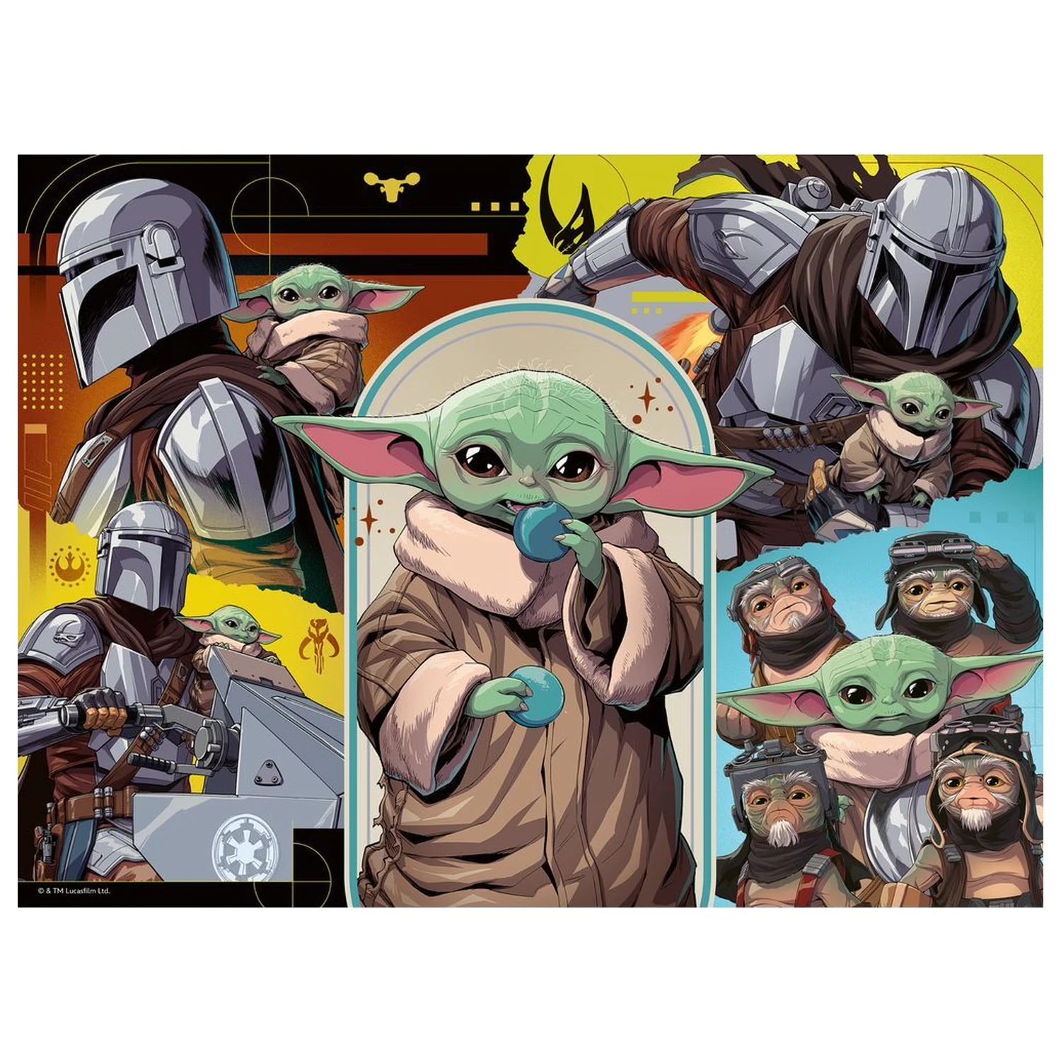 Star Wars The Mandalorian & Grogu XXL puzzle 100 sztuk zdjęcie produktu