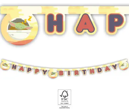 Star Wars The Mandalorian Baner Happy Birthday FSC 2 m zdjęcie produktu