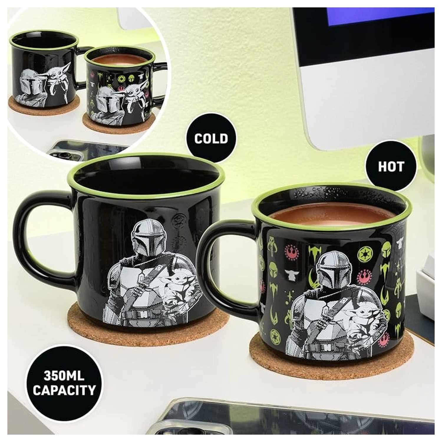 Star Wars: The Mandalorian kubek zmieniający kolor Mandalorian i Grogu zdjęcie produktu