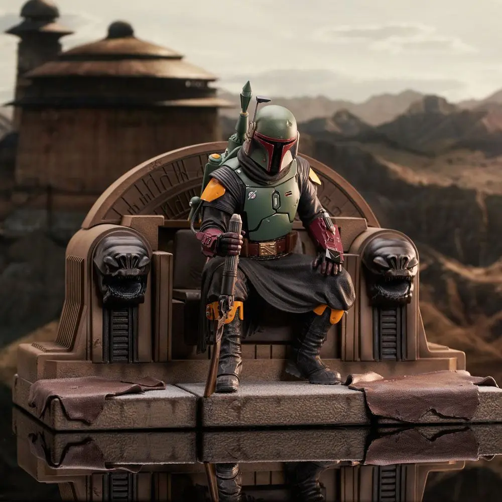 Star Wars: The Mandalorian Premier Collection Statue 1/7 Boba Fett na Tronie 24 cm Figura zdjęcie produktu