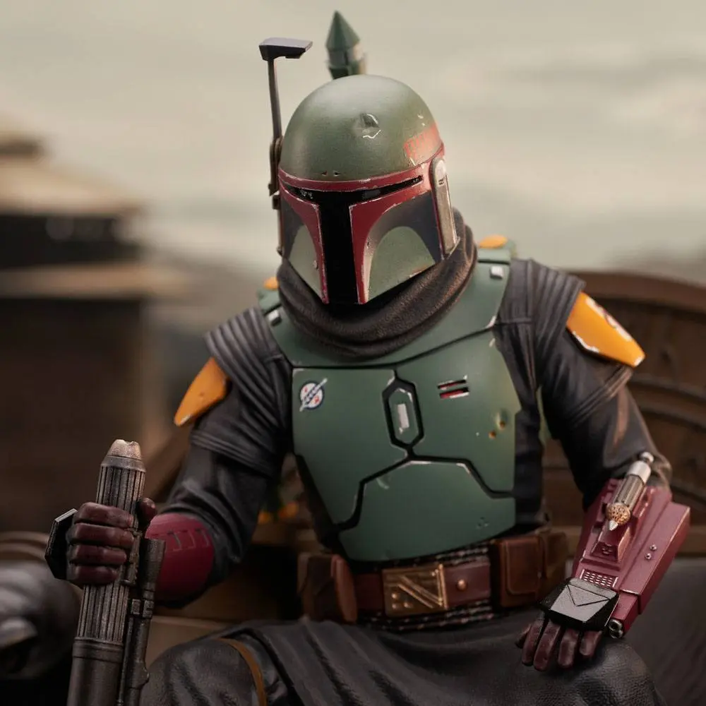 Star Wars: The Mandalorian Premier Collection Statue 1/7 Boba Fett na Tronie 24 cm Figura zdjęcie produktu