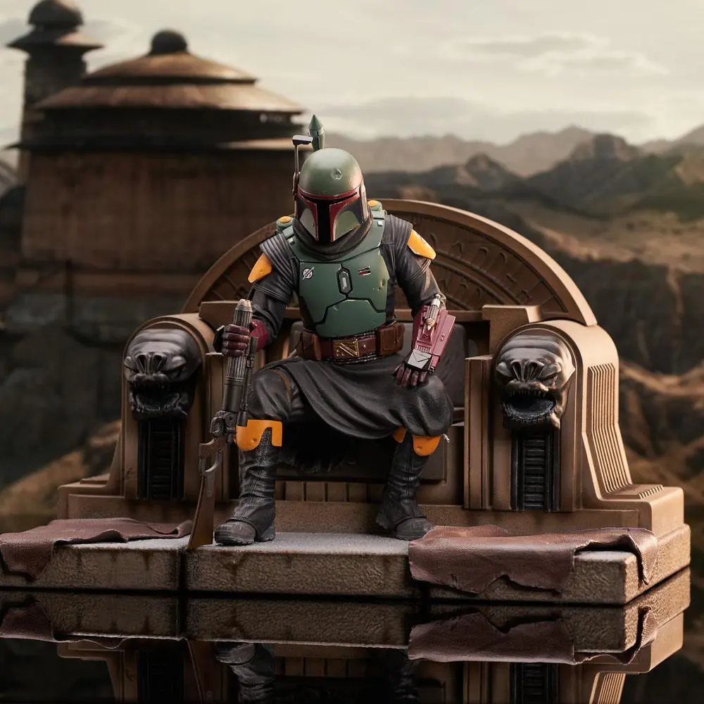 Star Wars: The Mandalorian Premier Collection Statue 1/7 Boba Fett na Tronie 24 cm Figura zdjęcie produktu