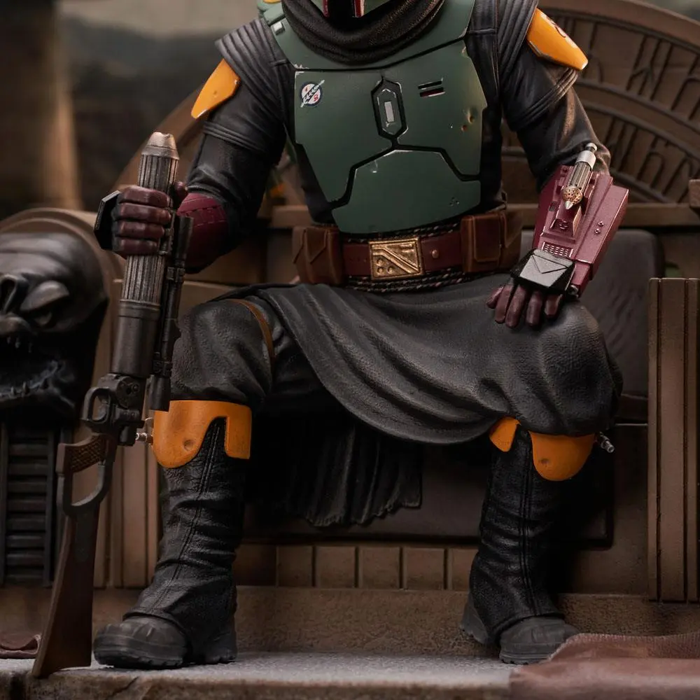 Star Wars: The Mandalorian Premier Collection Statue 1/7 Boba Fett na Tronie 24 cm Figura zdjęcie produktu