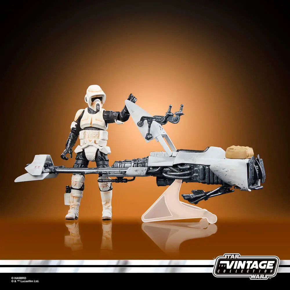 Star Wars: The Mandalorian Vintage Collection Pojazd z Figurkami Ścigacz z Scout Trooperem & Grogu zdjęcie produktu