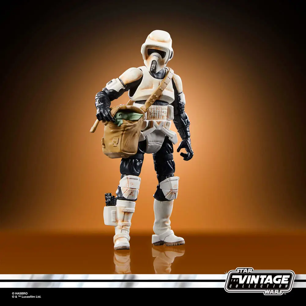 Star Wars: The Mandalorian Vintage Collection Pojazd z Figurkami Ścigacz z Scout Trooperem & Grogu zdjęcie produktu