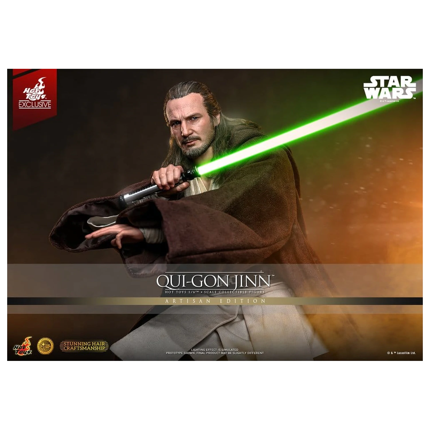 Star Wars: The Phantom Menace Movie Masterpiece Figurka Akcji 1/6 Qui-Gon Jinn (Artisan Edition) Hot Toys Exclusive 32 cm zdjęcie produktu