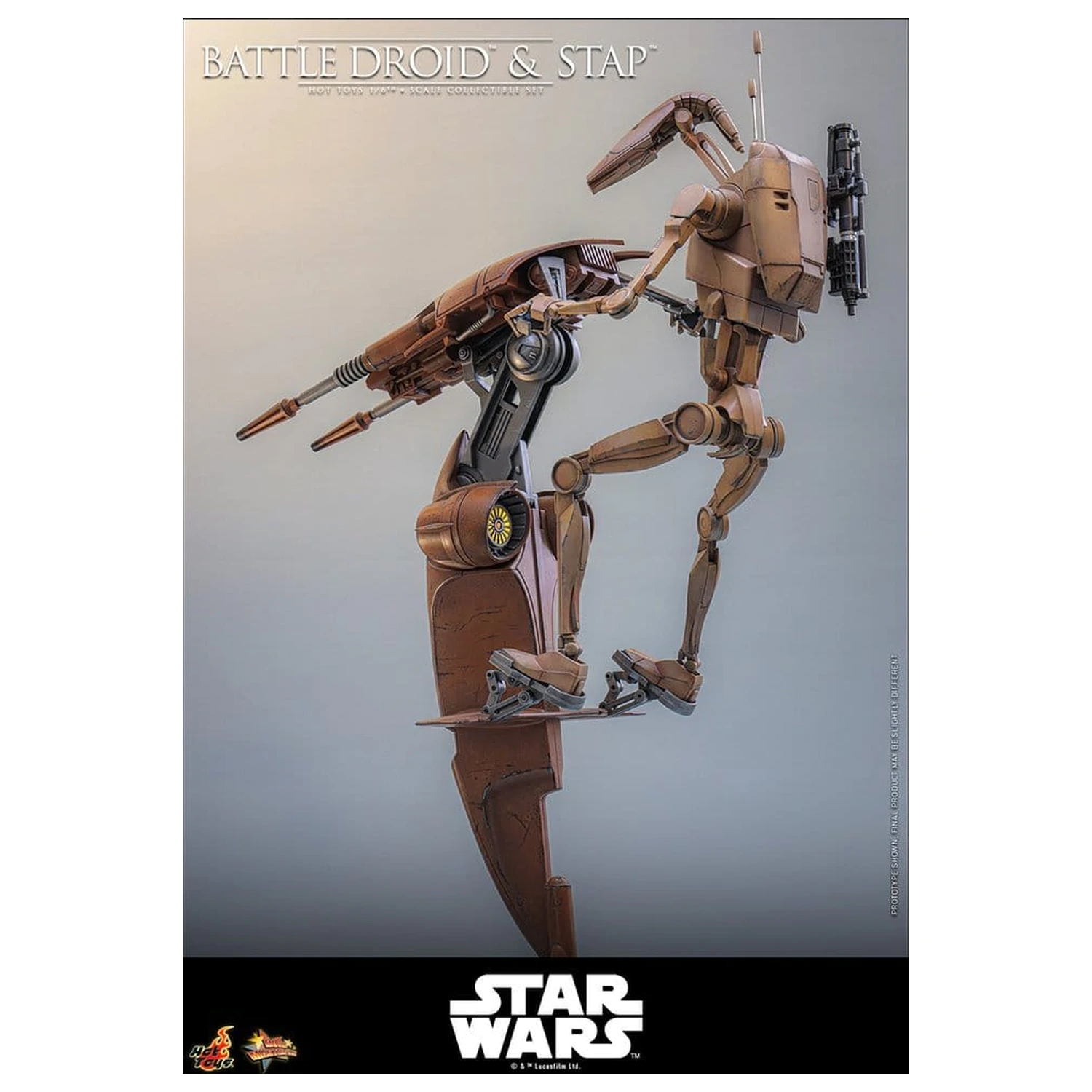 Star Wars: The Phantom Menace Movie Masterpiece zestaw figurek akcji 1/6 Battle Droid & STAP 32 cm zdjęcie produktu