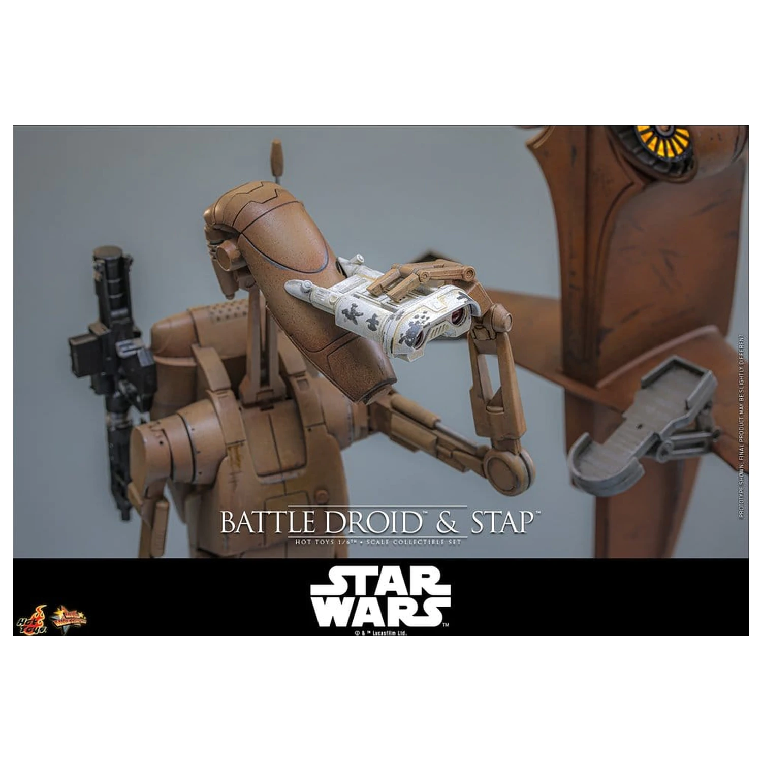 Star Wars: The Phantom Menace Movie Masterpiece zestaw figurek akcji 1/6 Battle Droid & STAP 32 cm zdjęcie produktu