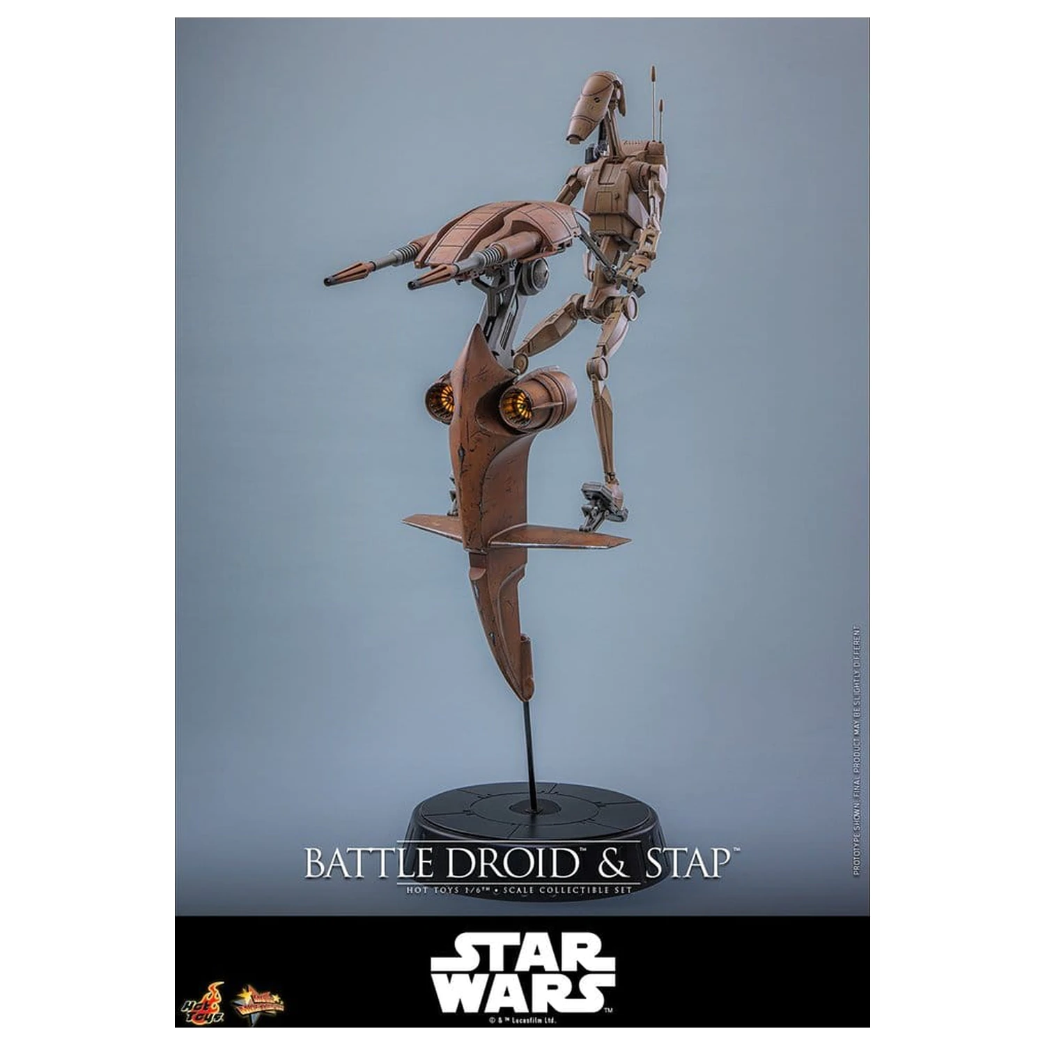 Star Wars: The Phantom Menace Movie Masterpiece zestaw figurek akcji 1/6 Battle Droid & STAP 32 cm zdjęcie produktu