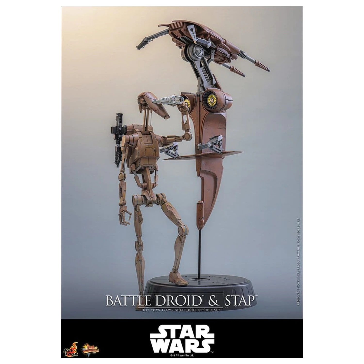 Star Wars: The Phantom Menace Movie Masterpiece zestaw figurek akcji 1/6 Battle Droid & STAP 32 cm zdjęcie produktu