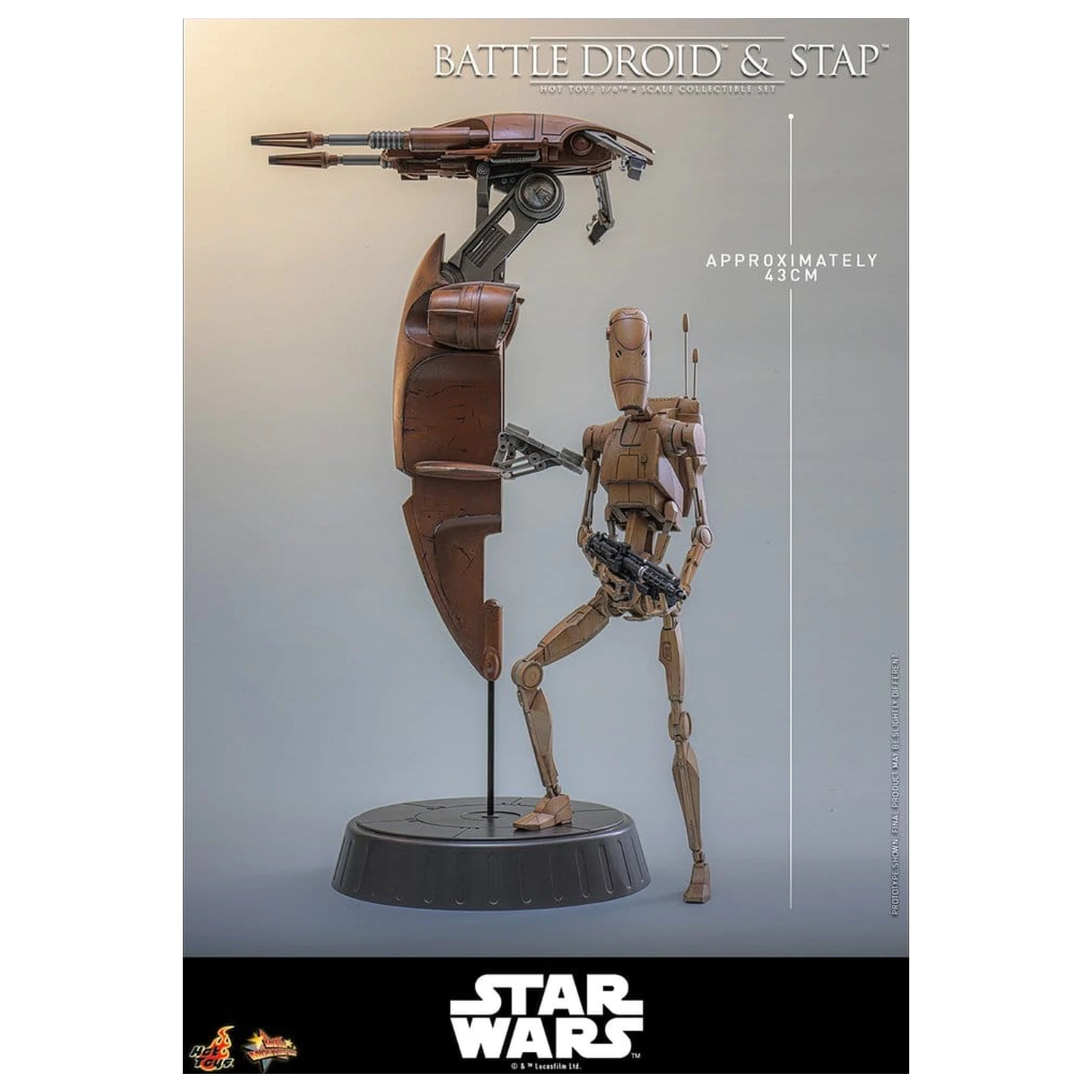 Star Wars: The Phantom Menace Movie Masterpiece zestaw figurek akcji 1/6 Battle Droid & STAP 32 cm zdjęcie produktu