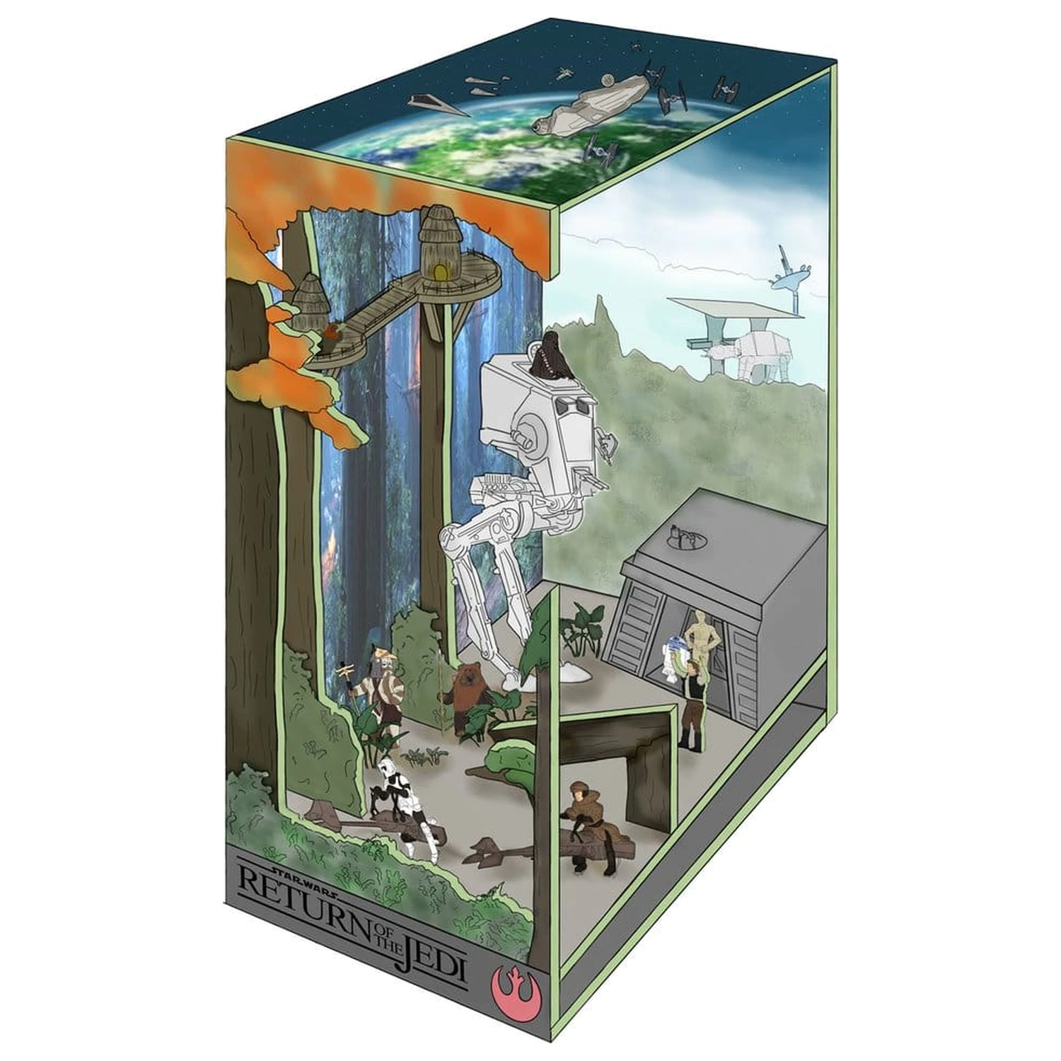 Star Wars Tiny Adventures Book Nook Mini Diorama Bitwa o Endor 23 cm zdjęcie produktu