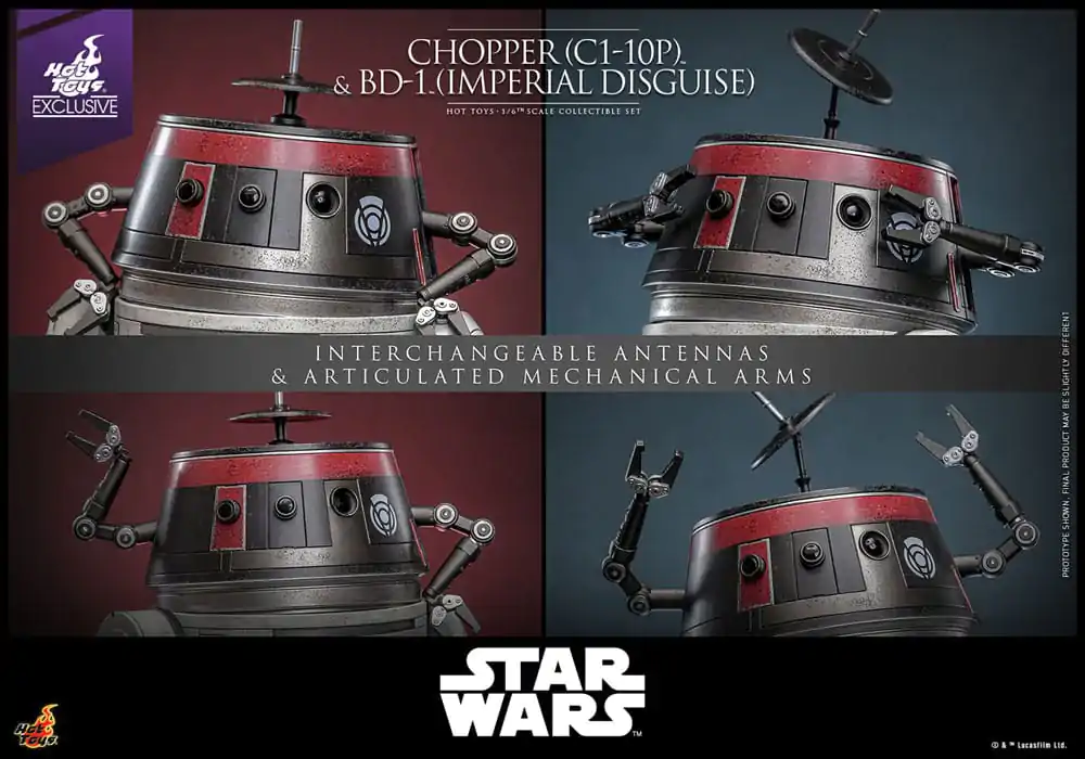 Star Wars Zestaw Figurek Akcji 1/6 Chopper (C1-10P™) i BD-1™ (Imperialne Przebranie) 18 cm i 8 cm zdjęcie produktu