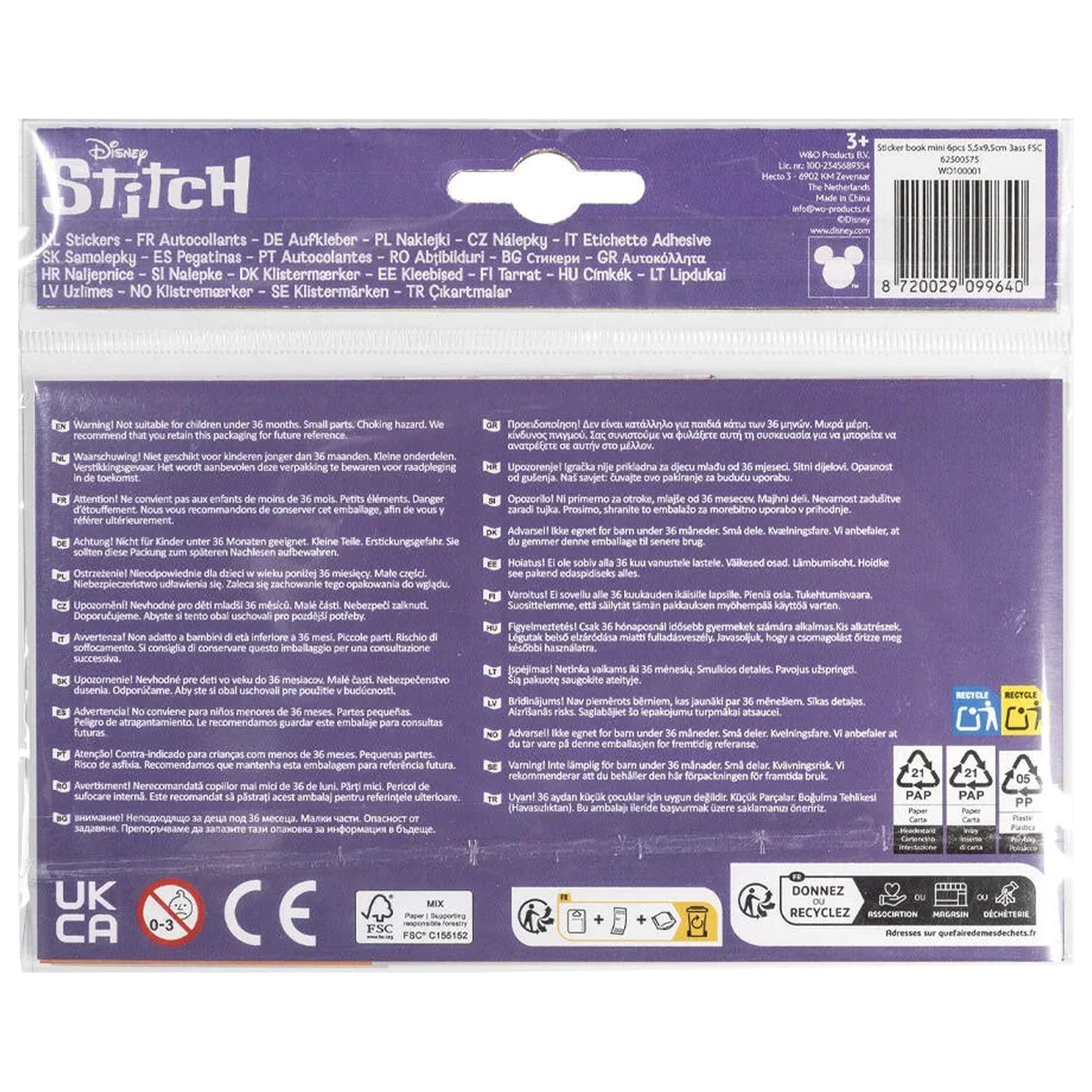 Zestaw 6 mini naklejek Stitch Aliens zdjęcie produktu