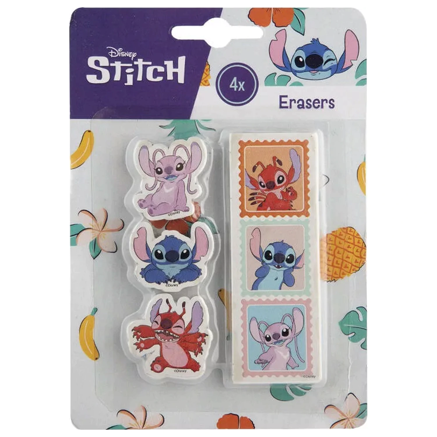 Stitch Aloha zestaw 4 sztuk gumek do ścierania w kształcie zdjęcie produktu