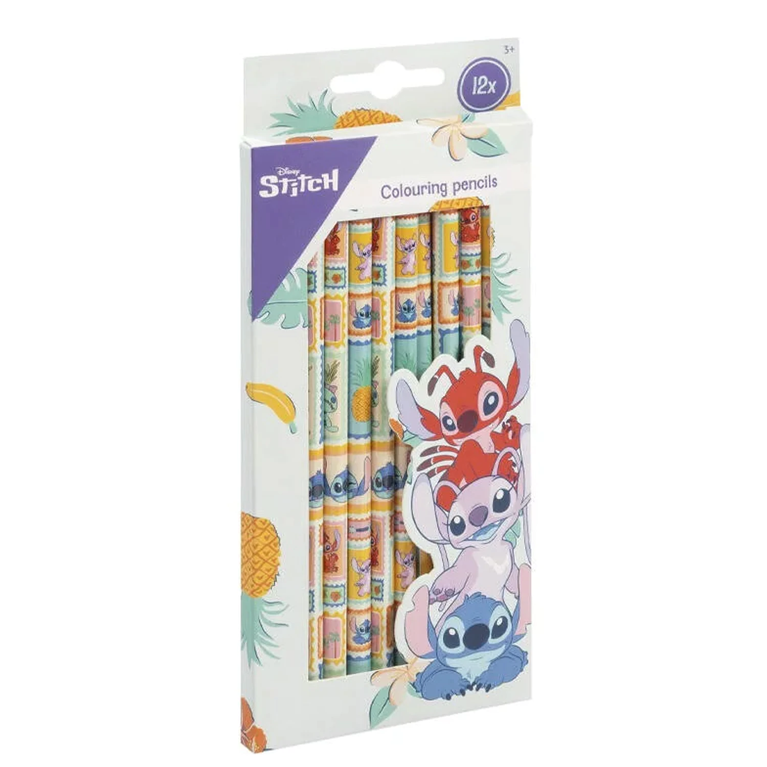 Stitch Aloha zestaw kredek kolorowych, 12 sztuk zdjęcie produktu
