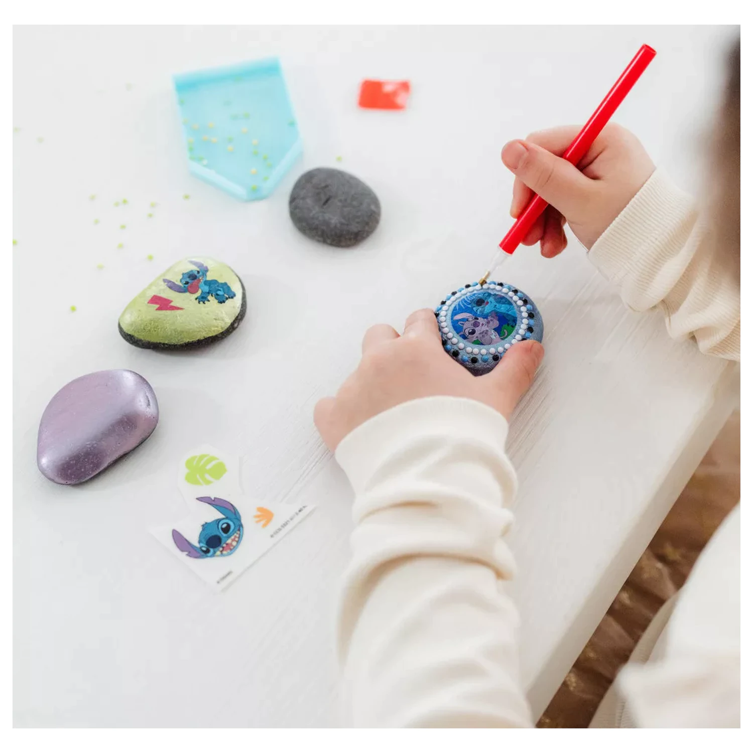 Stitch Angel zestaw do ozdabiania kamyków z naklejką zdjęcie produktu