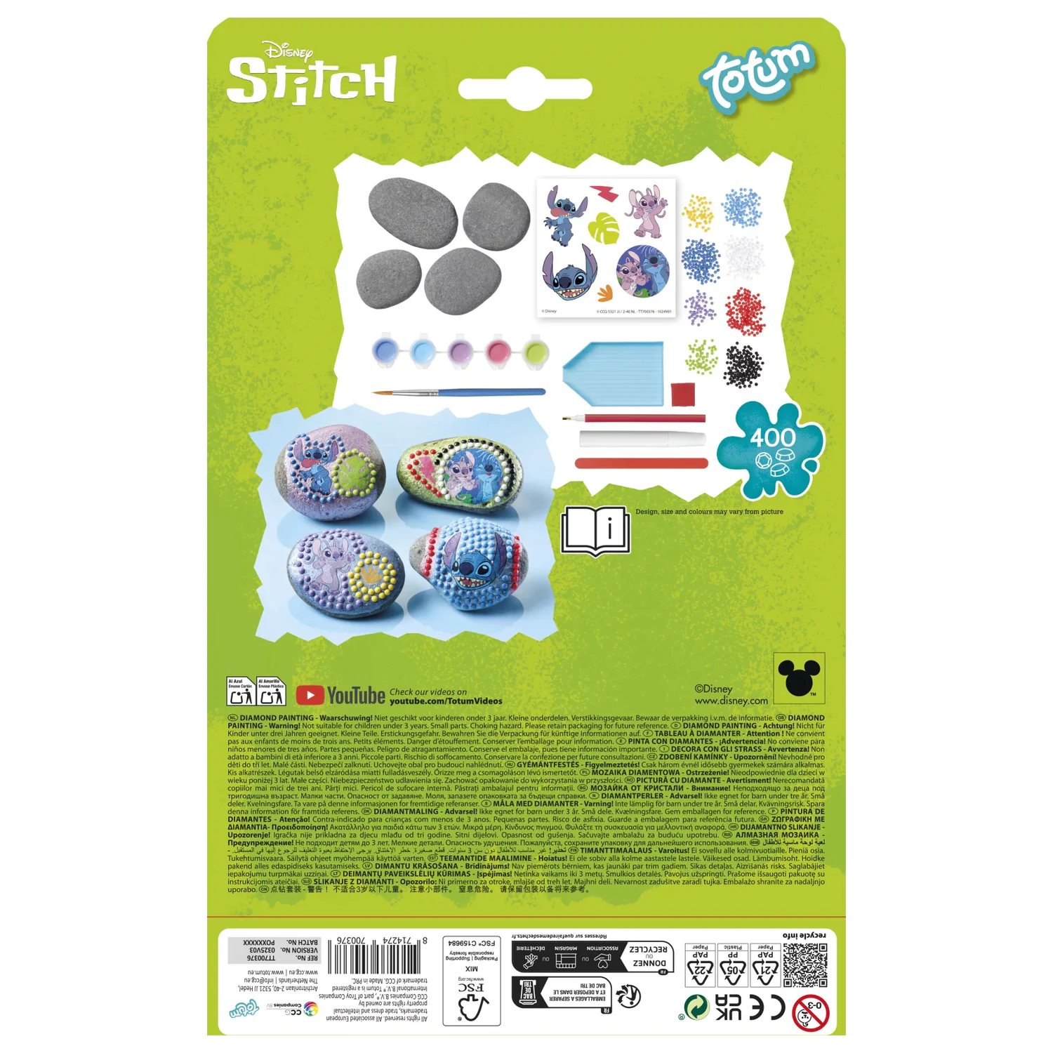 Stitch Angel zestaw do ozdabiania kamyków z naklejką zdjęcie produktu