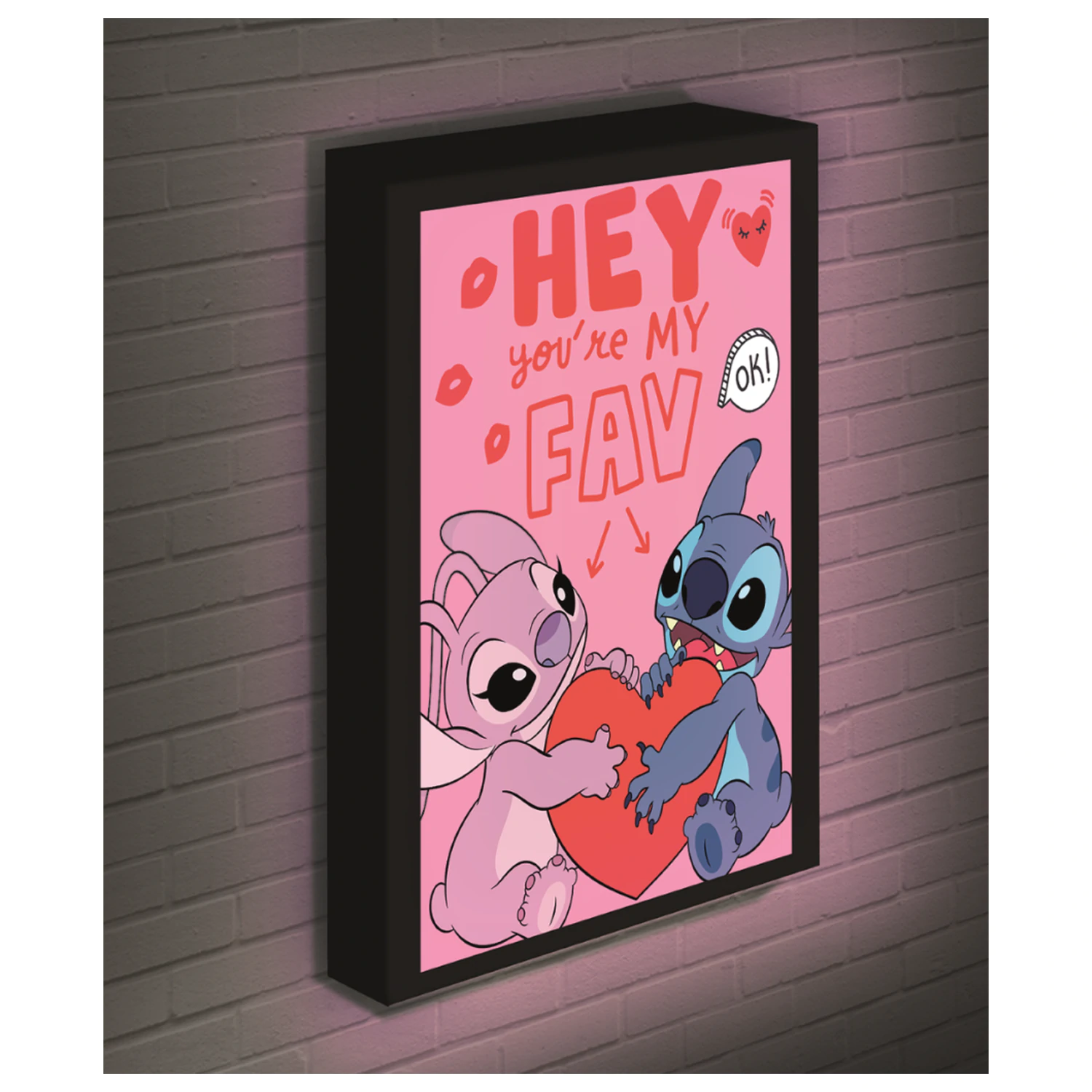 Stitch & Angel Love Light Canvas 40x30 cm zdjęcie produktu