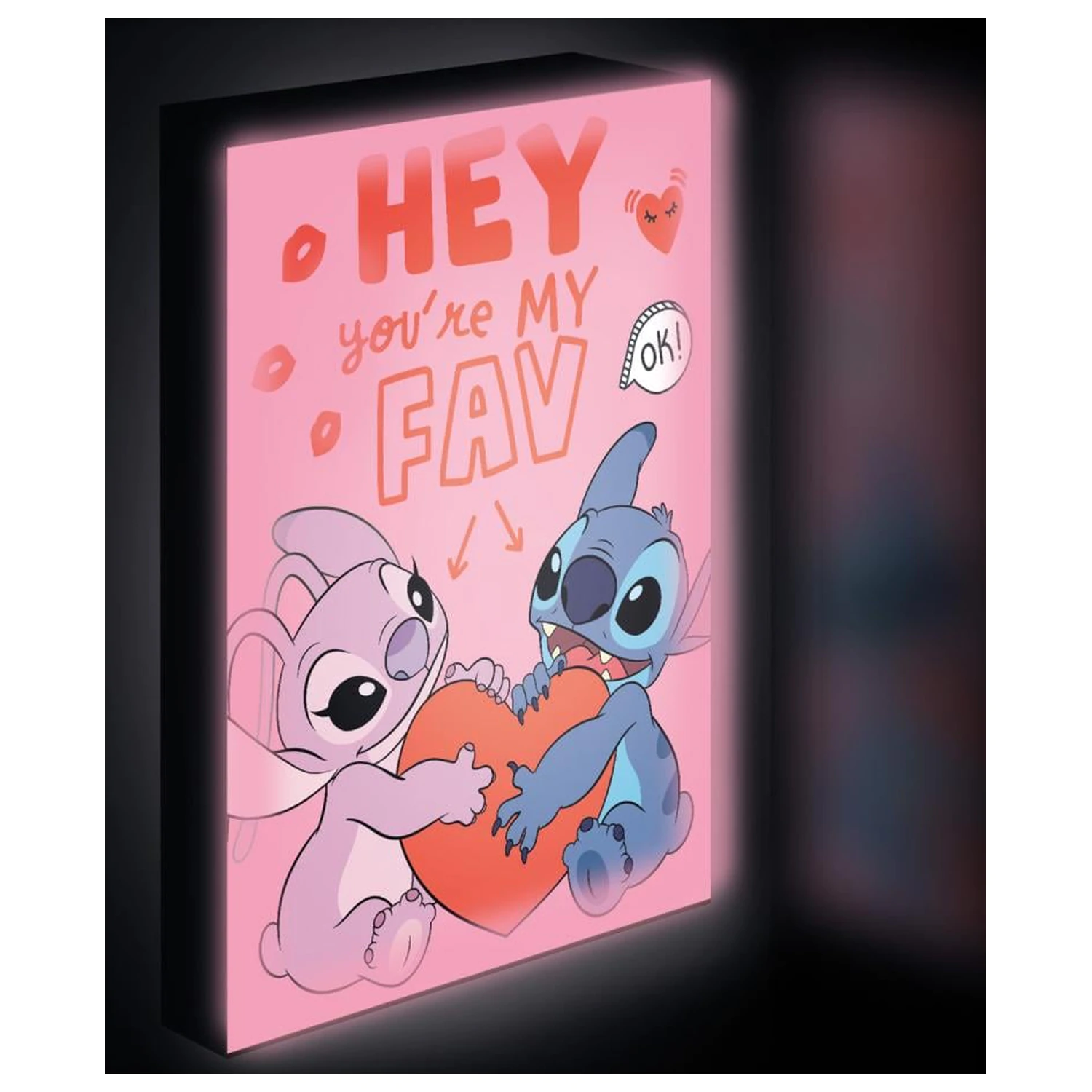Stitch & Angel Love Light Canvas 40x30 cm zdjęcie produktu