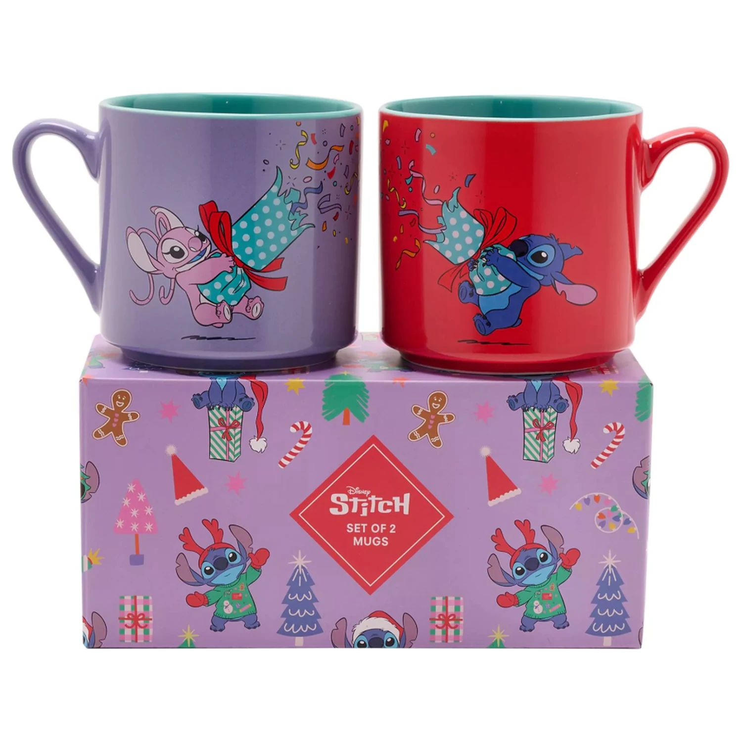 Stitch & Angel Merry Everything Zestaw 2 Kolorowych Kubków zdjęcie produktu