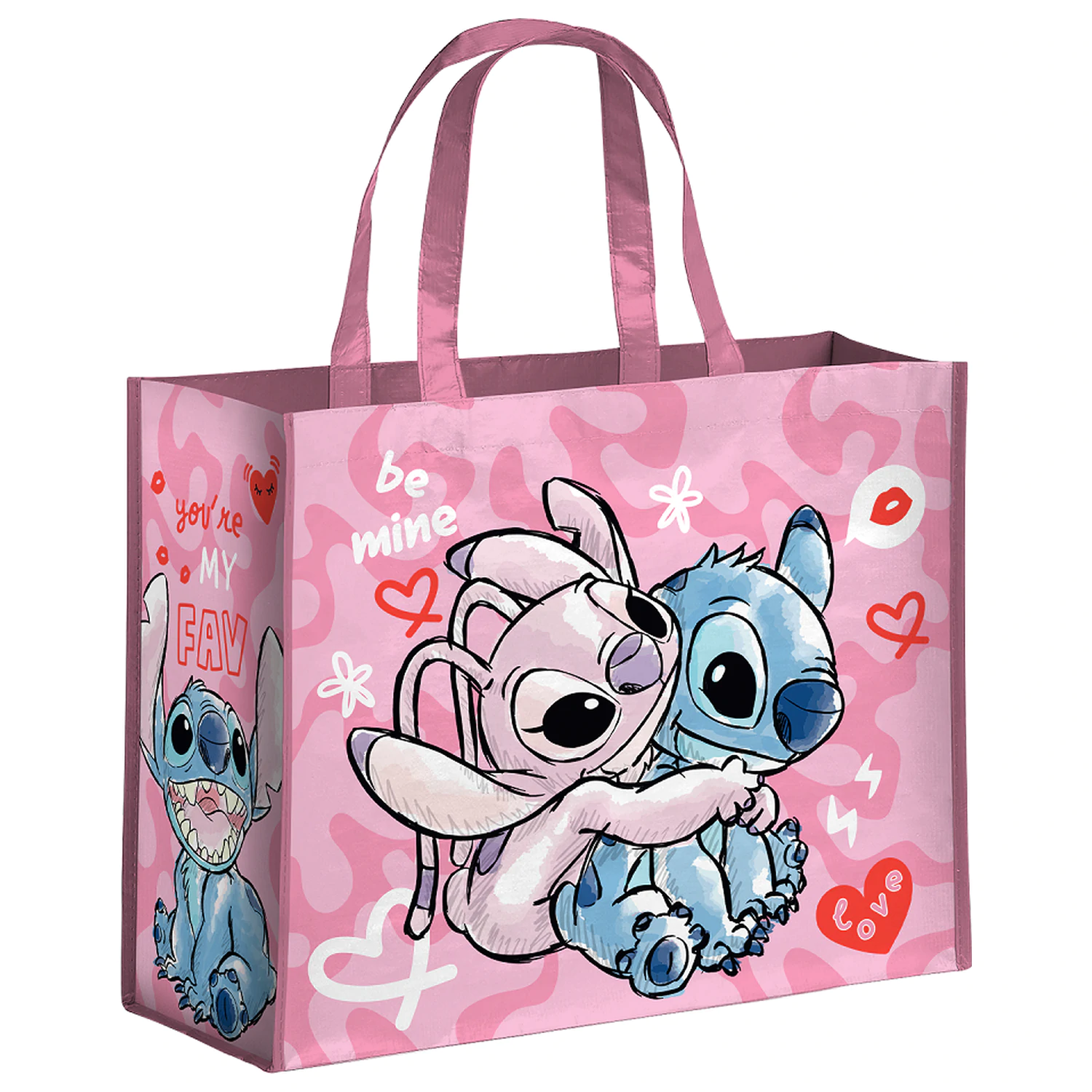 Stitch & Angel Różowa torba na zakupy zdjęcie produktu