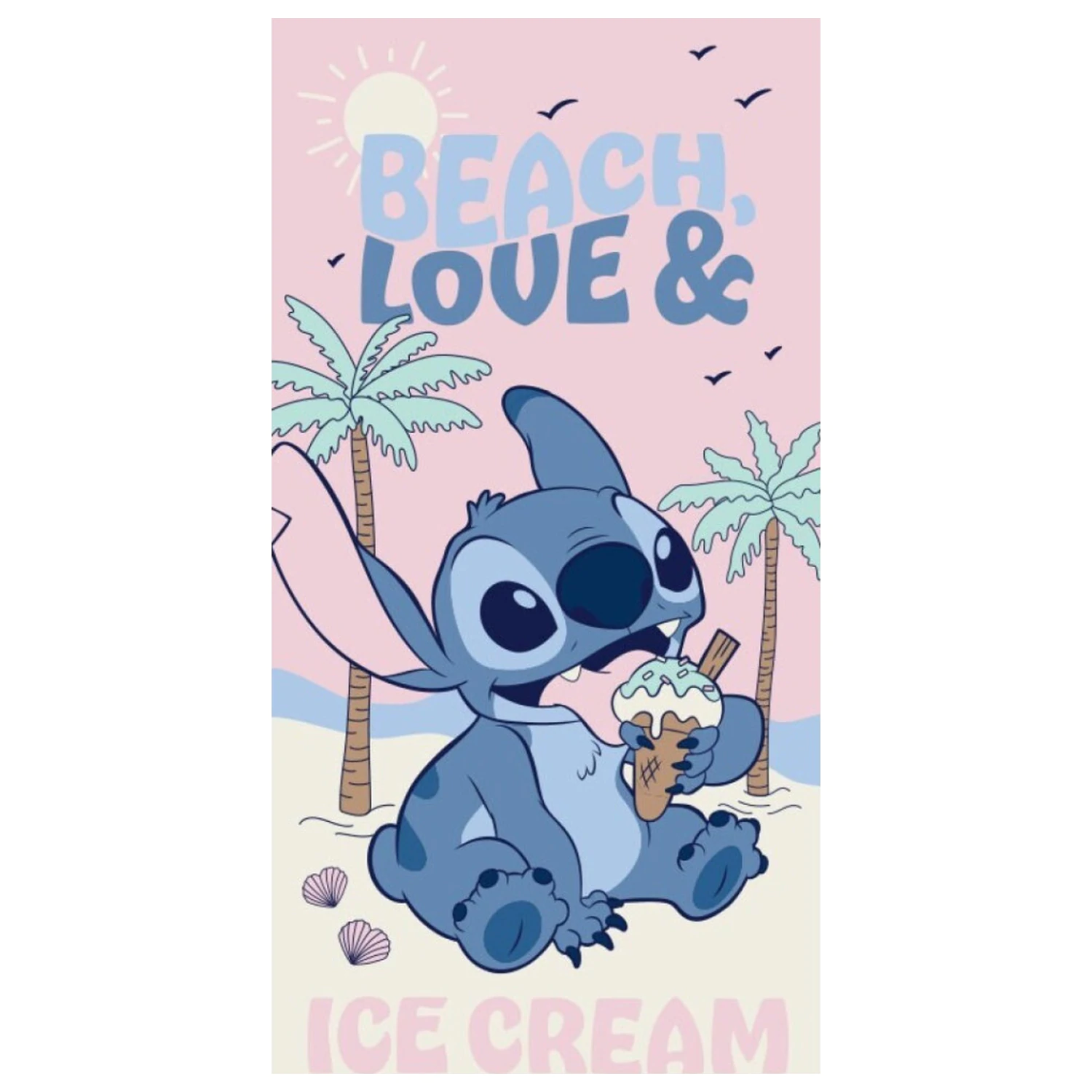 Lilo and Stitch Ręcznik Plażowy z Motywem Lody 70x140cm zdjęcie produktu