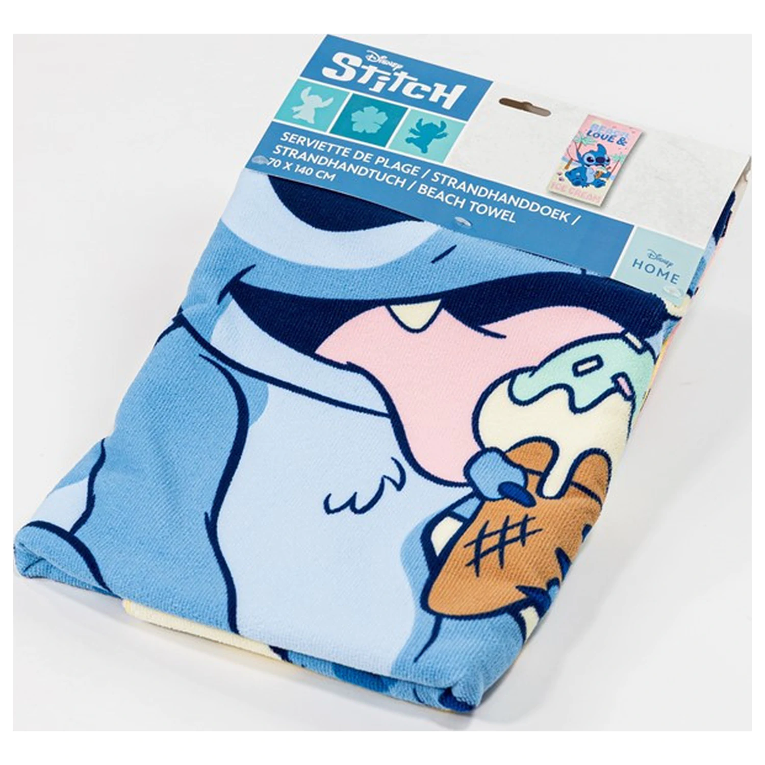 Lilo and Stitch Ręcznik Plażowy z Motywem Lody 70x140cm zdjęcie produktu