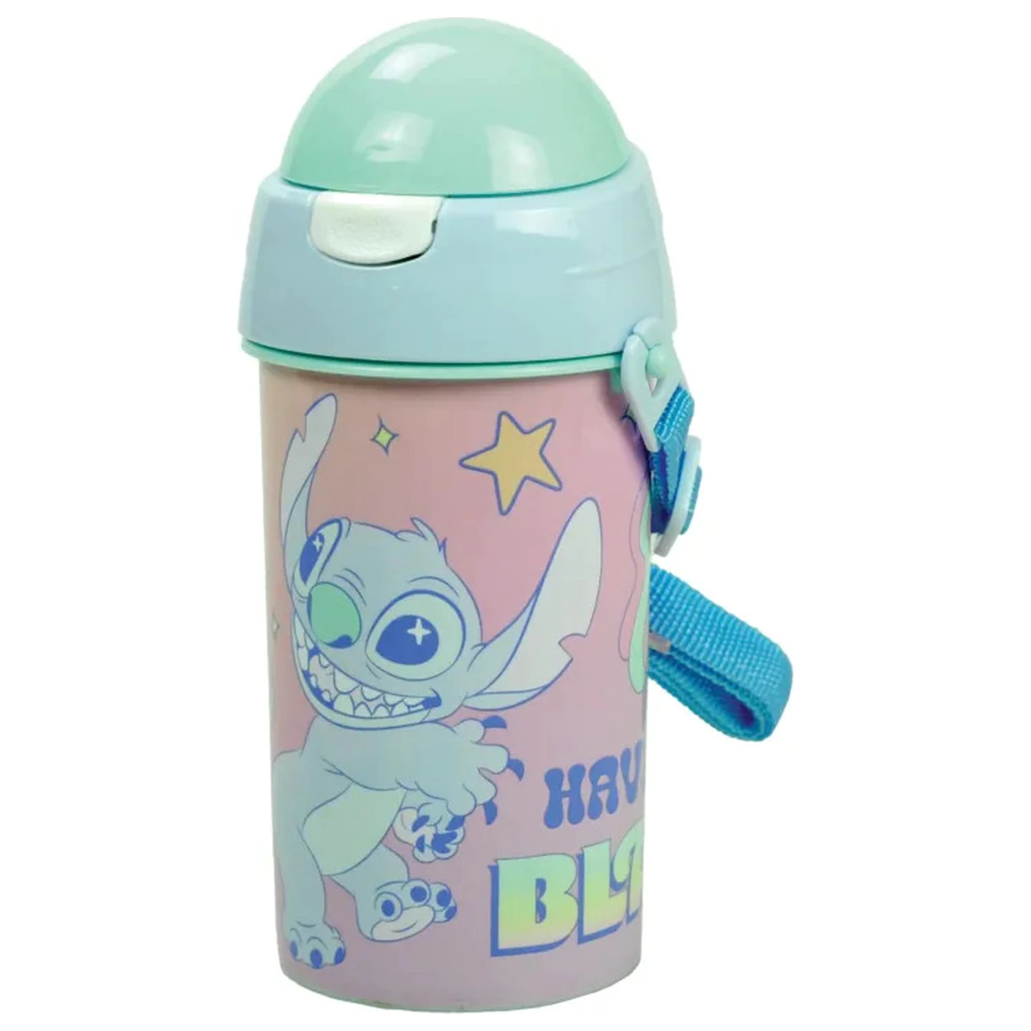 Stitch Blast plastikowa Butelka na wodę ze słomką i haczykiem 500 ml zdjęcie produktu