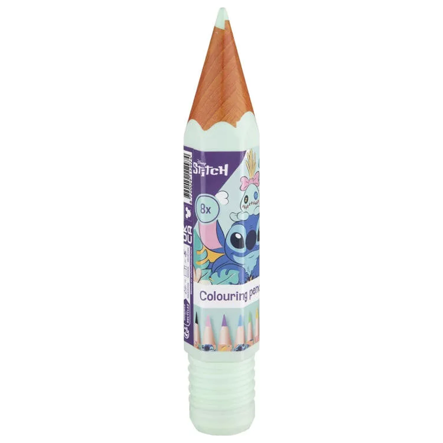 Stitch Cute Kolorowe Kredki Zestaw 8 sztuk zdjęcie produktu