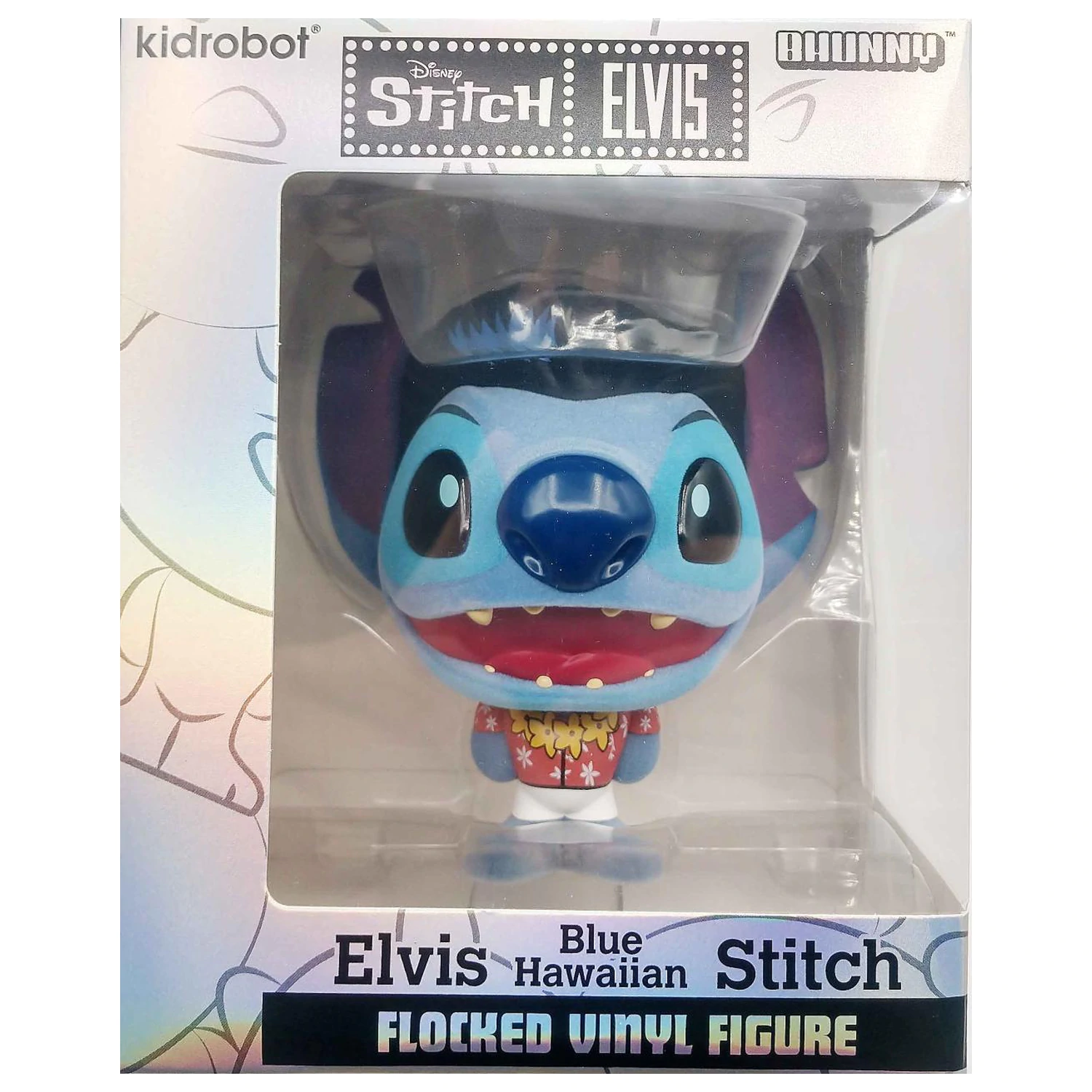 Stitch Elvis Blue Hawaiian Bhunny Flocked Vinyl Figurka zdjęcie produktu