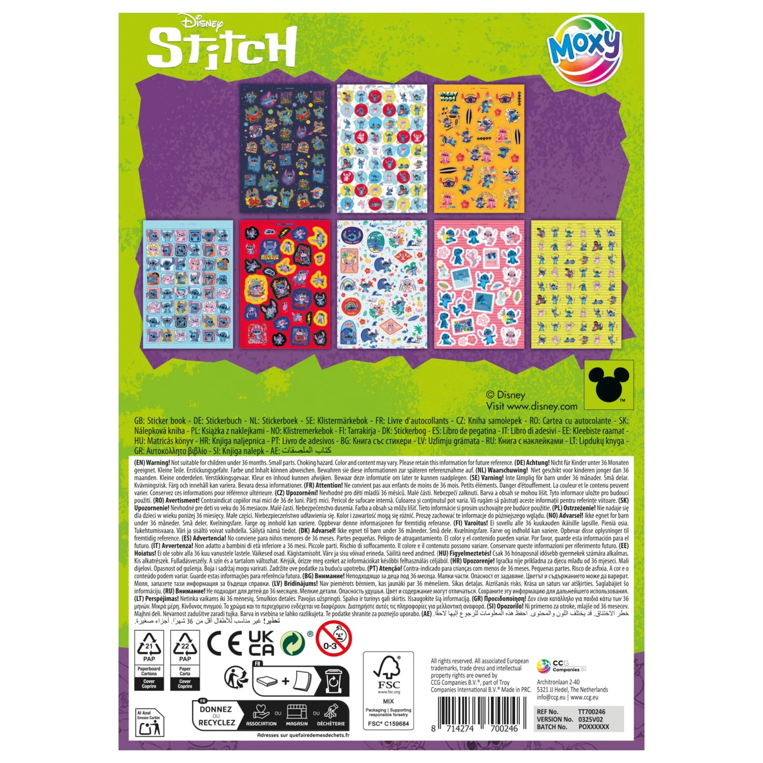Stitch Extrovert Pakiet Naklejek 8 Arkuszy zdjęcie produktu