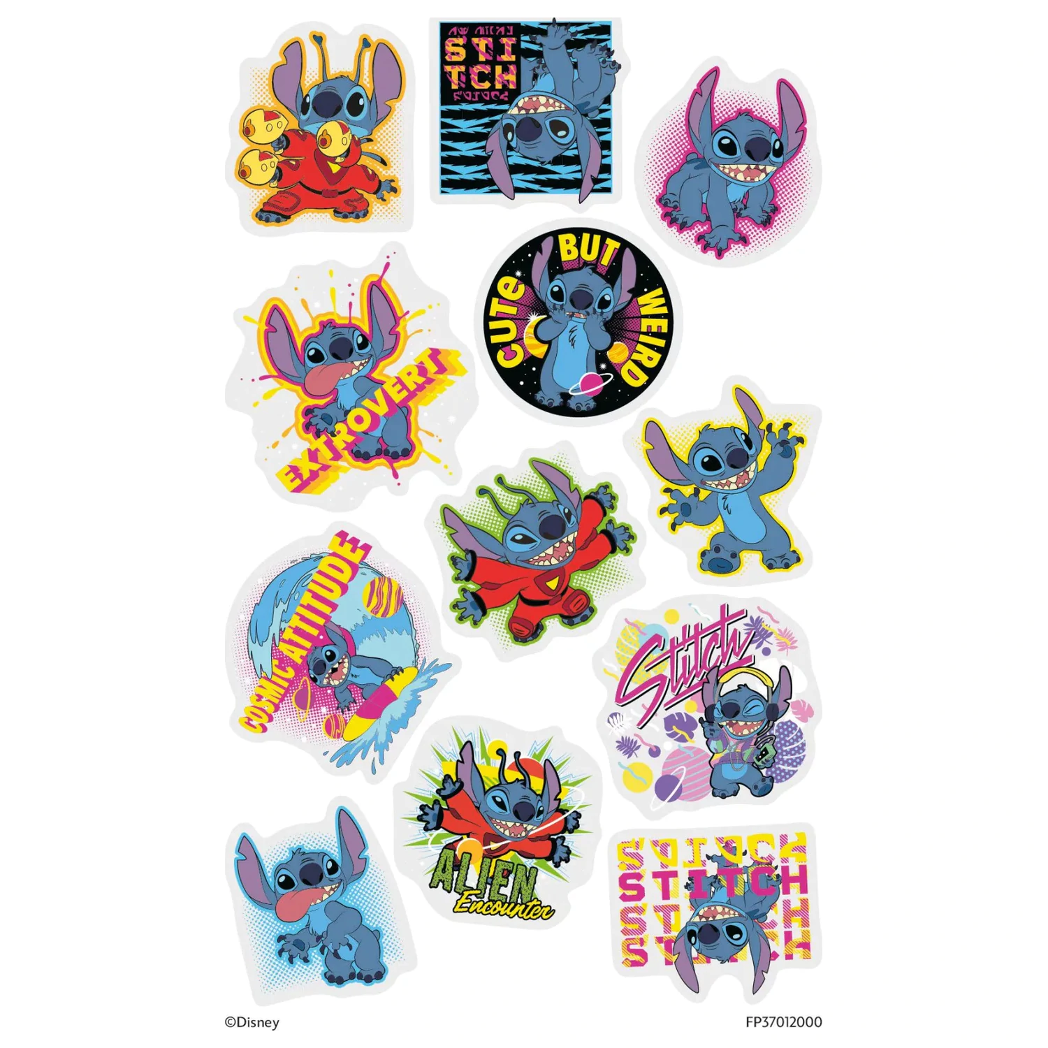 Stitch Extrovert tymczasowy tatuaż zestaw 12 sztuk zdjęcie produktu